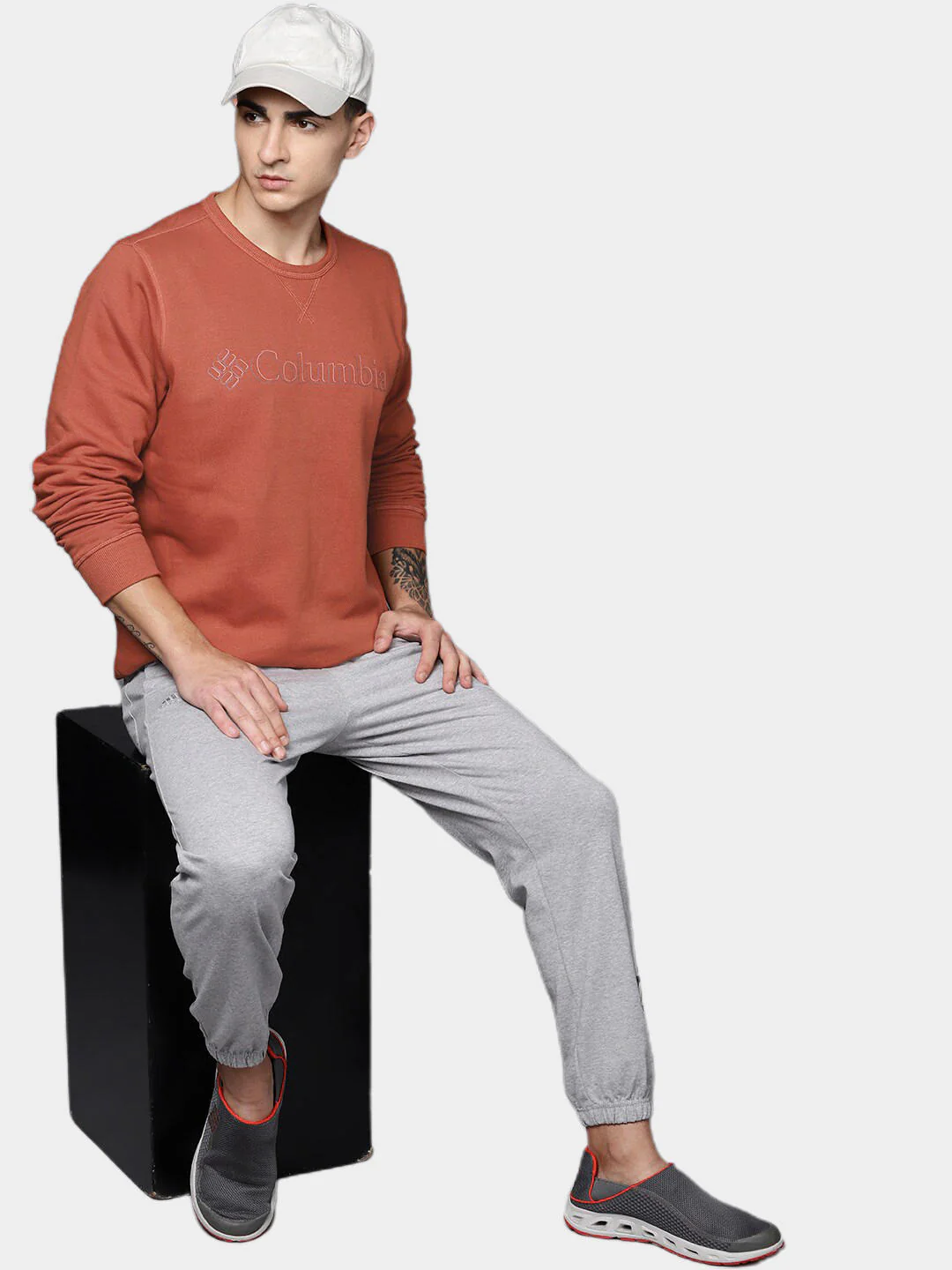 Columbia Men Orange M Columbia Logo Fleece Crew (Sun Protection) - Image 9