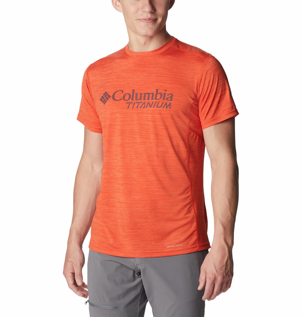 Columbia Men Orange M Titan Pass Graphic Tee