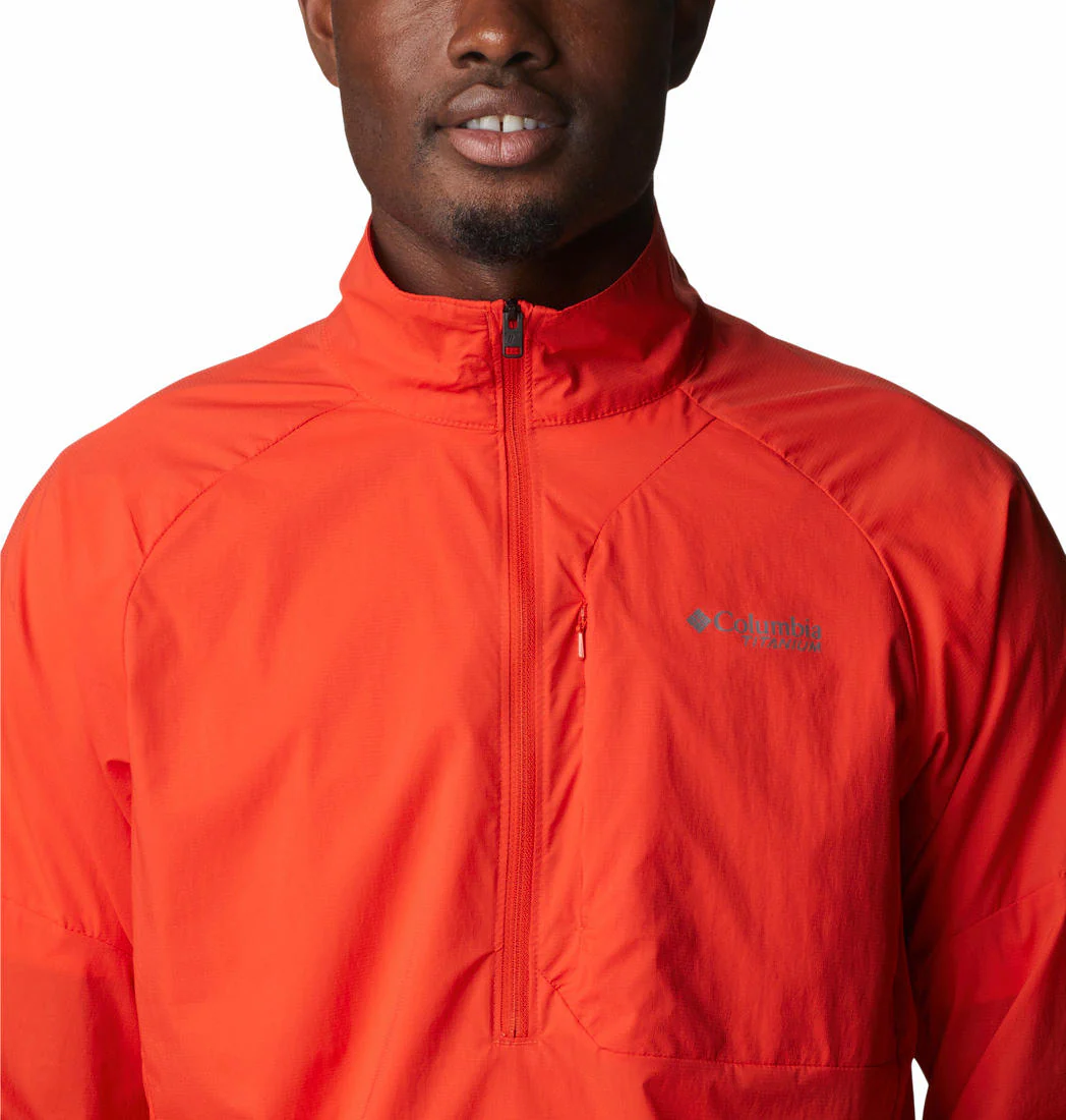 Columbia Men Orange M Titan Pass Lightweight 1/2 Zip - Image 2