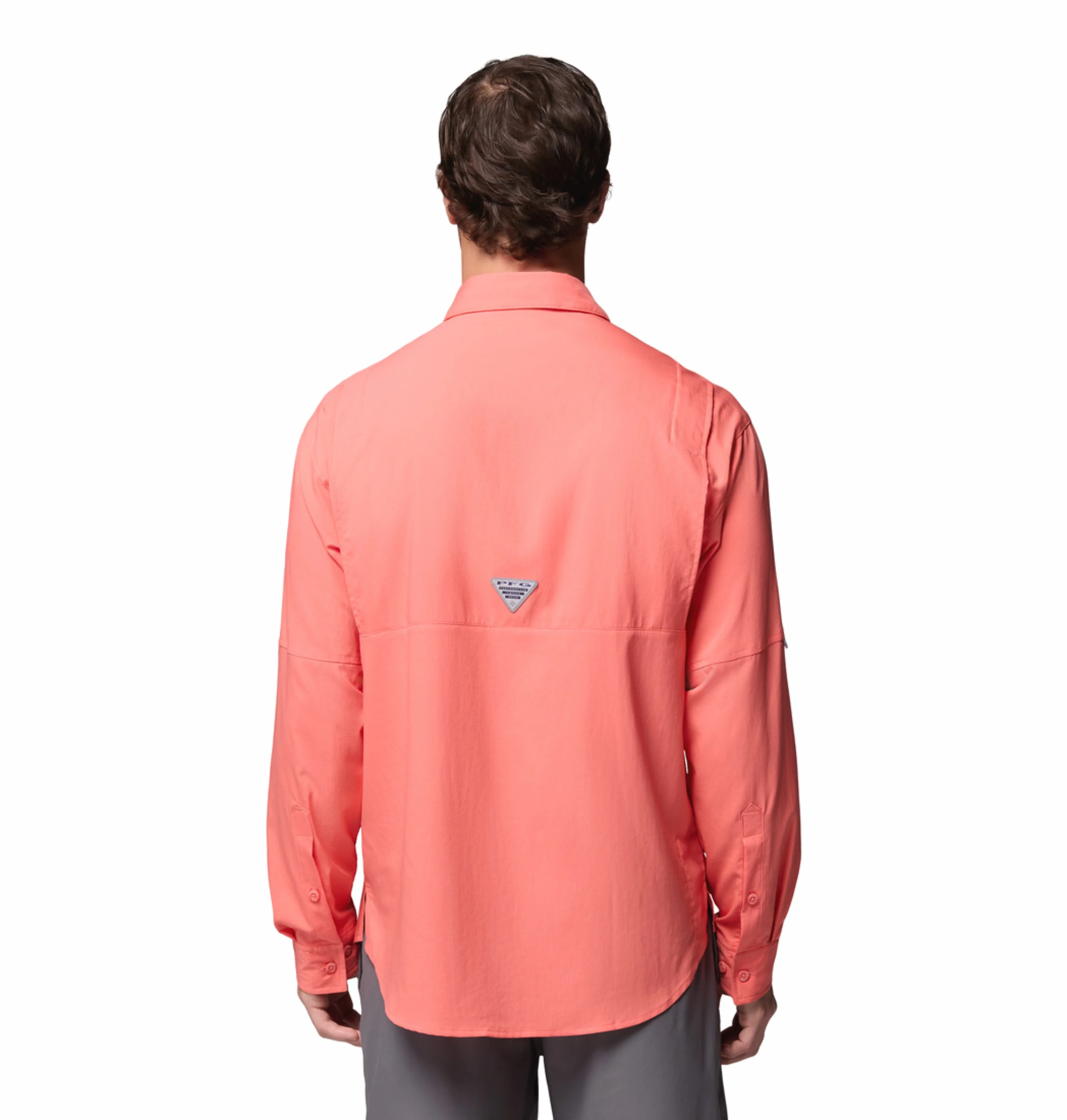 Columbia Men Orange Omni-Shade Tamiami II Long Sleeve Shirt - Image 4