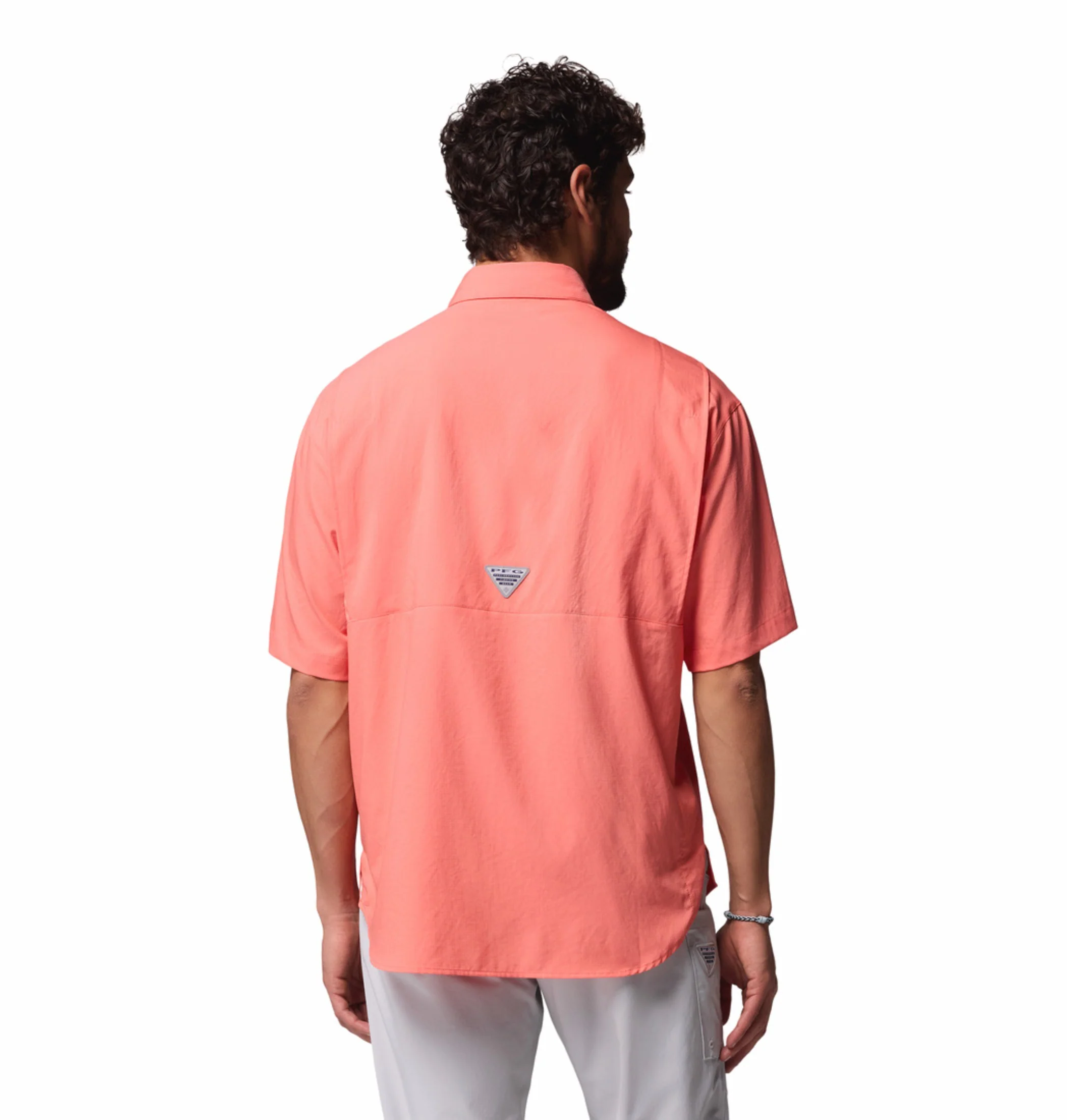 Columbia Men Orange Omni-Shade Tamiami II Short Sleeve Shirt - Image 4