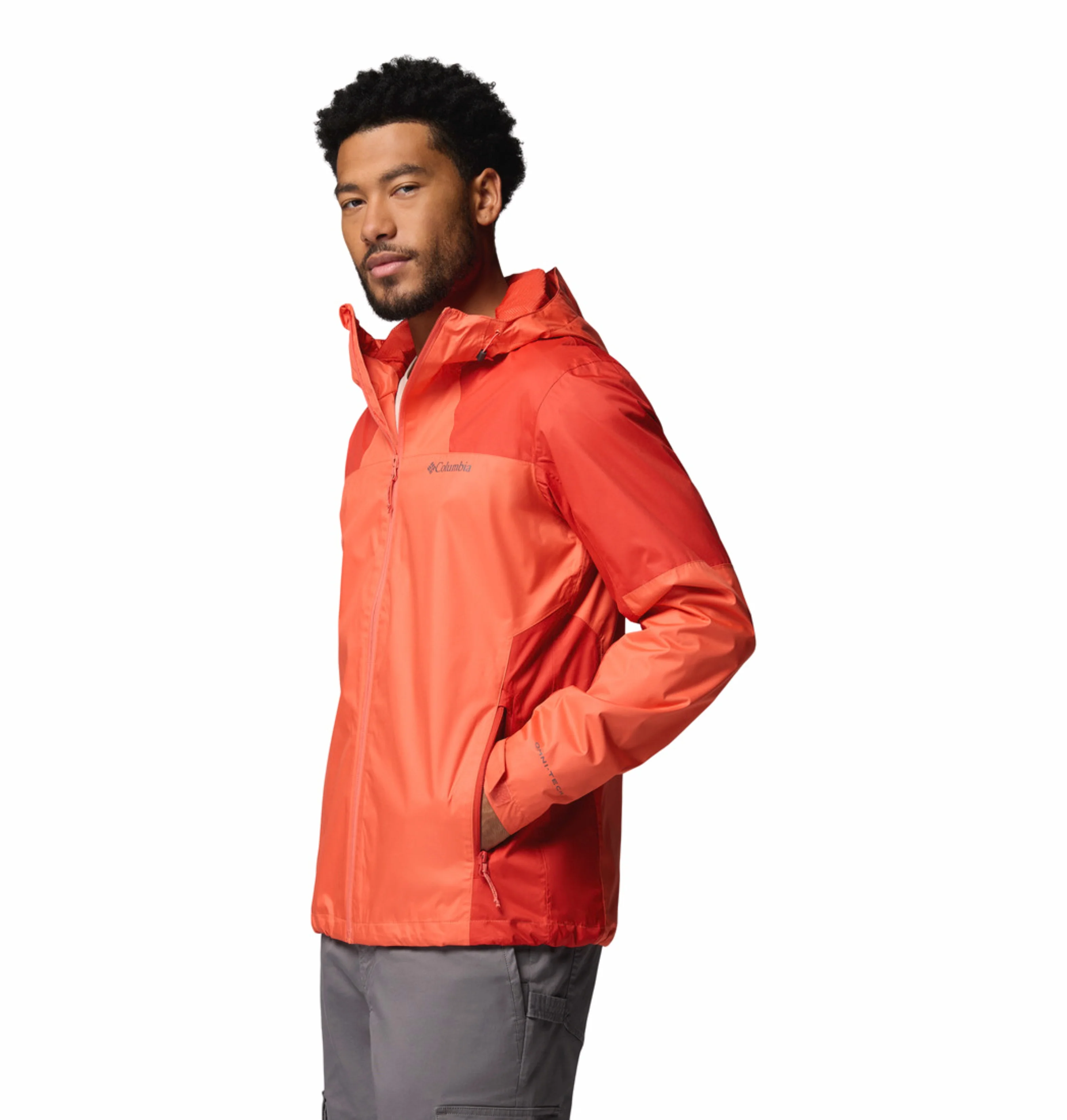 Columbia Men Orange Omni-Tech Inner Limits III Rain Jacket - Image 6