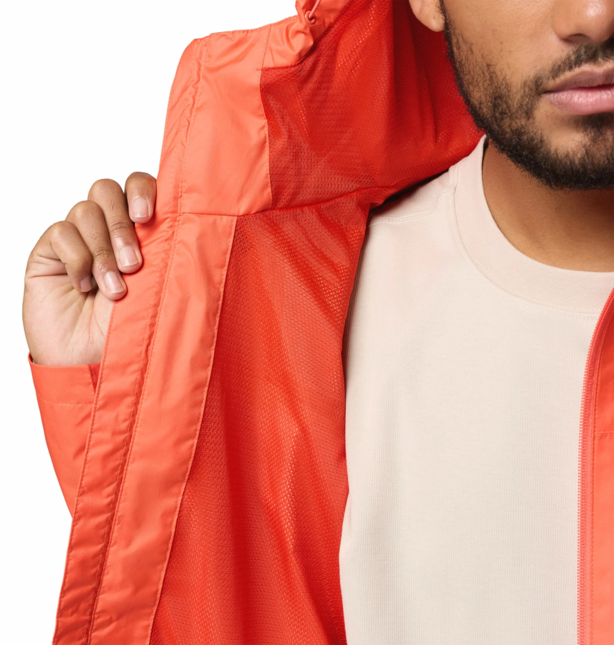 Columbia Men Orange Omni-Tech Inner Limits III Rain Jacket - Image 8