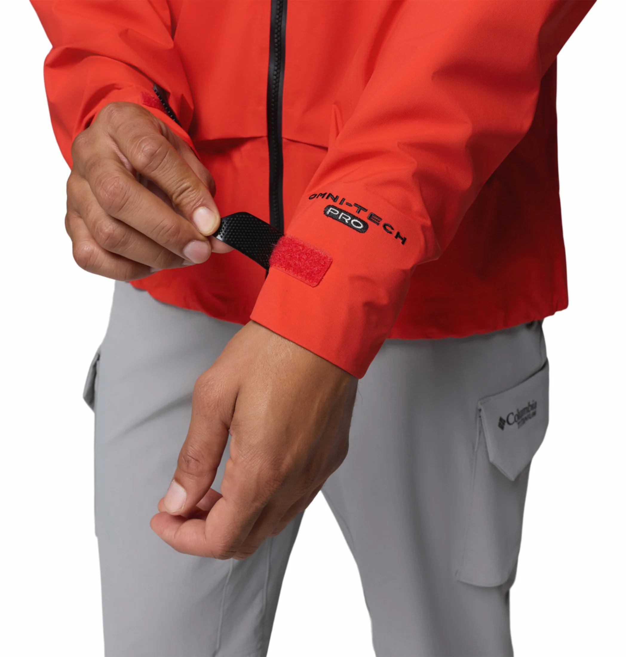 Columbia Men Orange Omni-Tech Saudan Pro 3L Shell Rain Jacket - Image 13