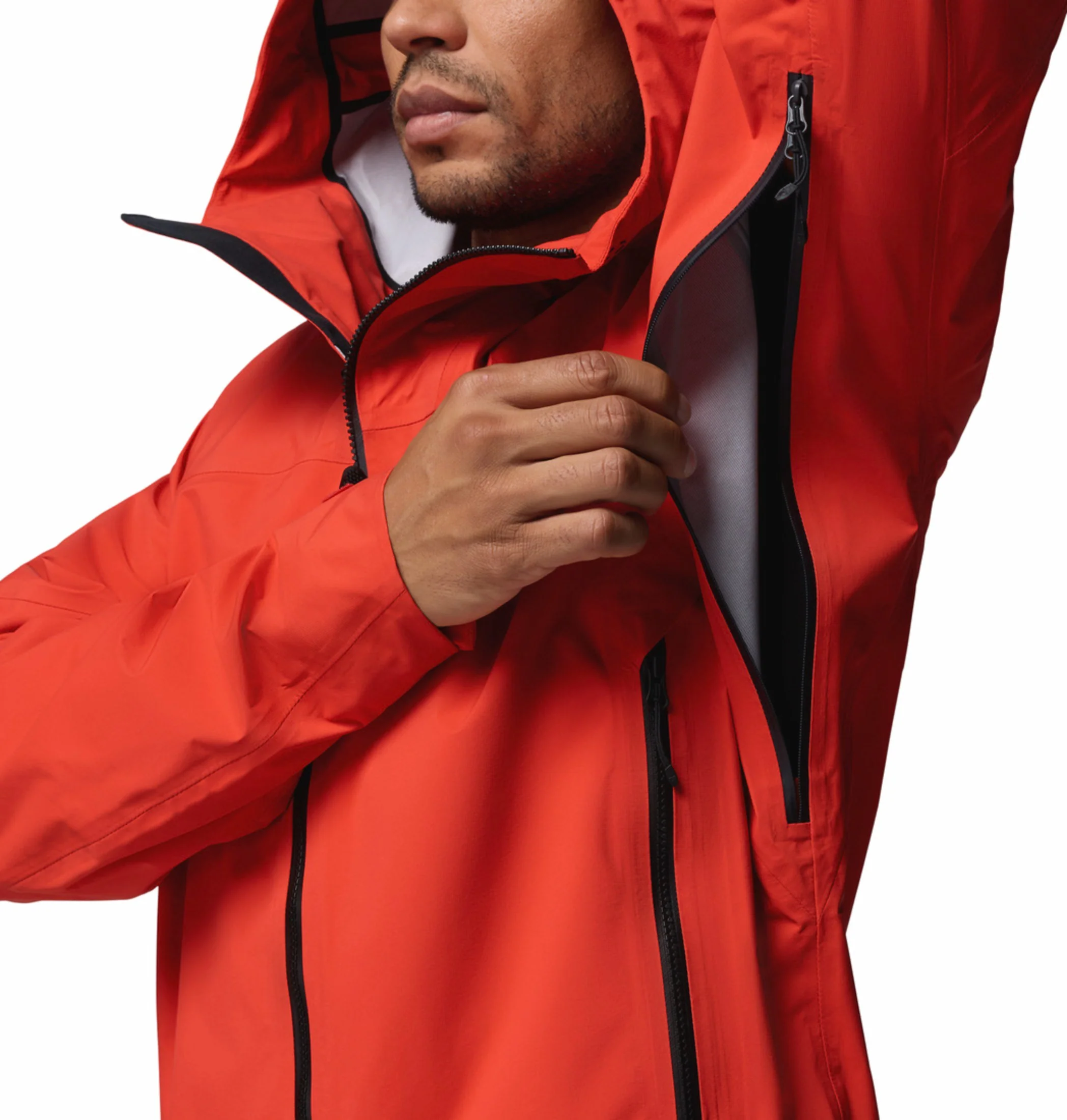 Columbia Men Orange Omni-Tech Saudan Pro 3L Shell Rain Jacket - Image 14