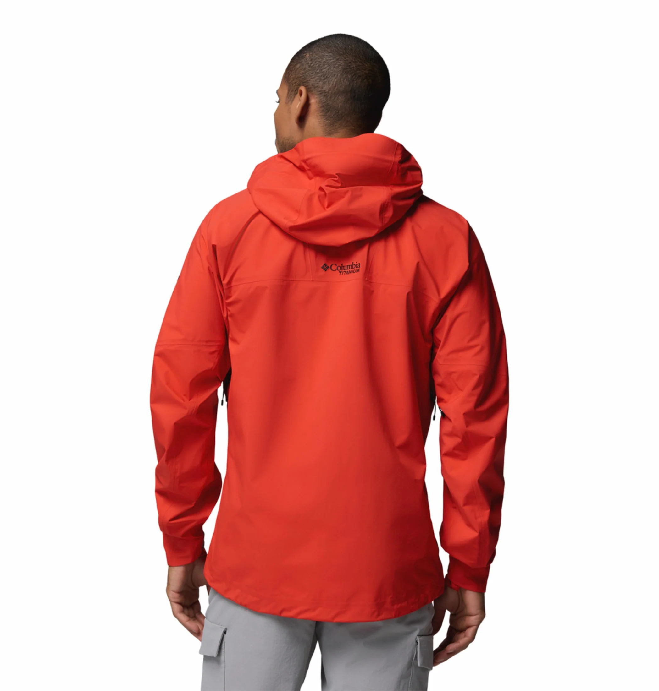 Columbia Men Orange Omni-Tech Saudan Pro 3L Shell Rain Jacket - Image 4