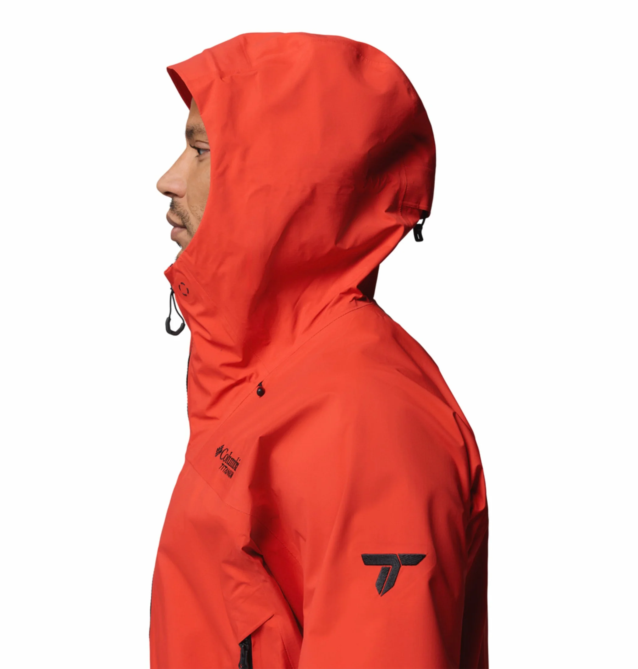 Columbia Men Orange Omni-Tech Saudan Pro 3L Shell Rain Jacket - Image 5