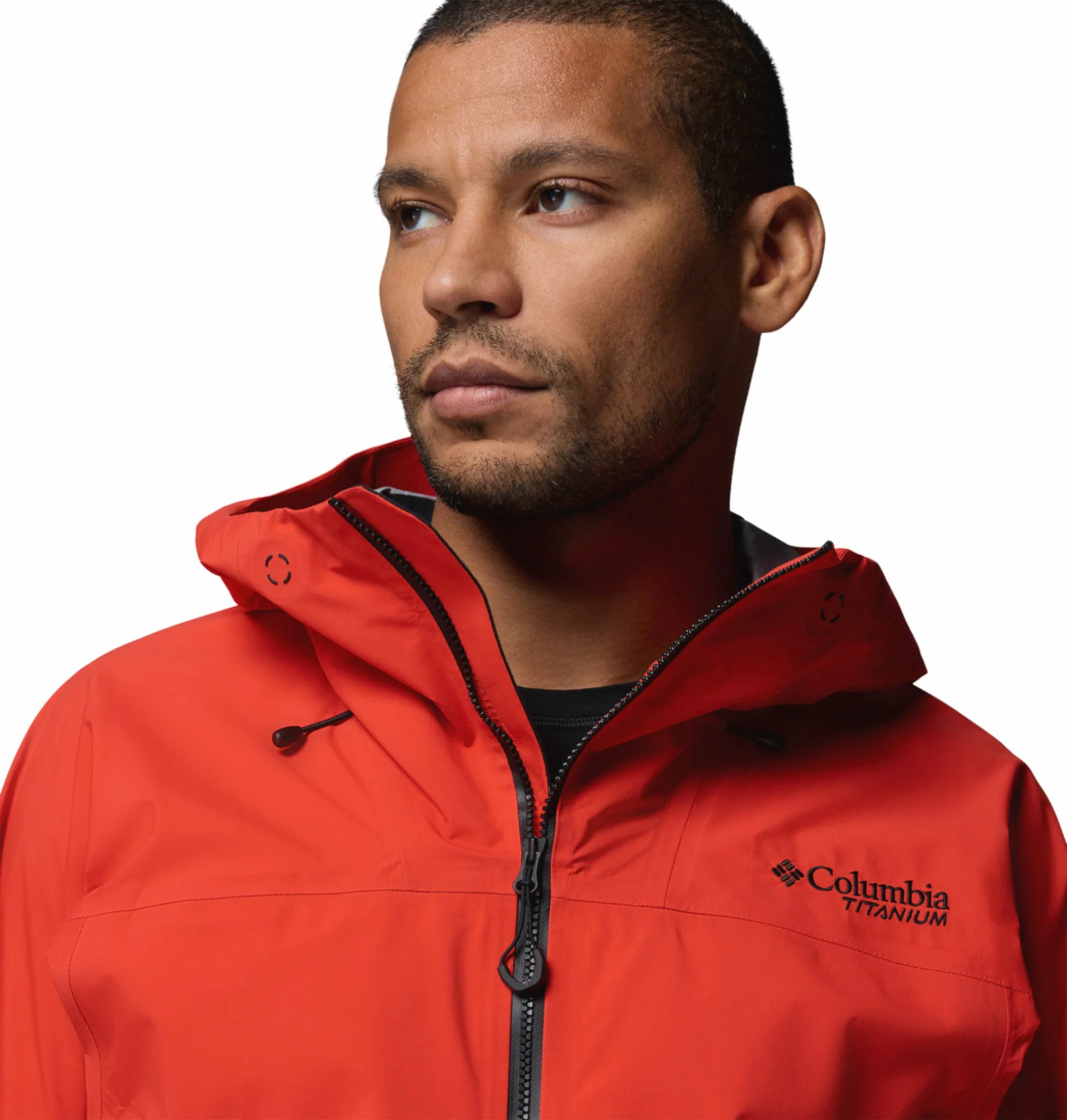 Columbia Men Orange Omni-Tech Saudan Pro 3L Shell Rain Jacket - Image 6