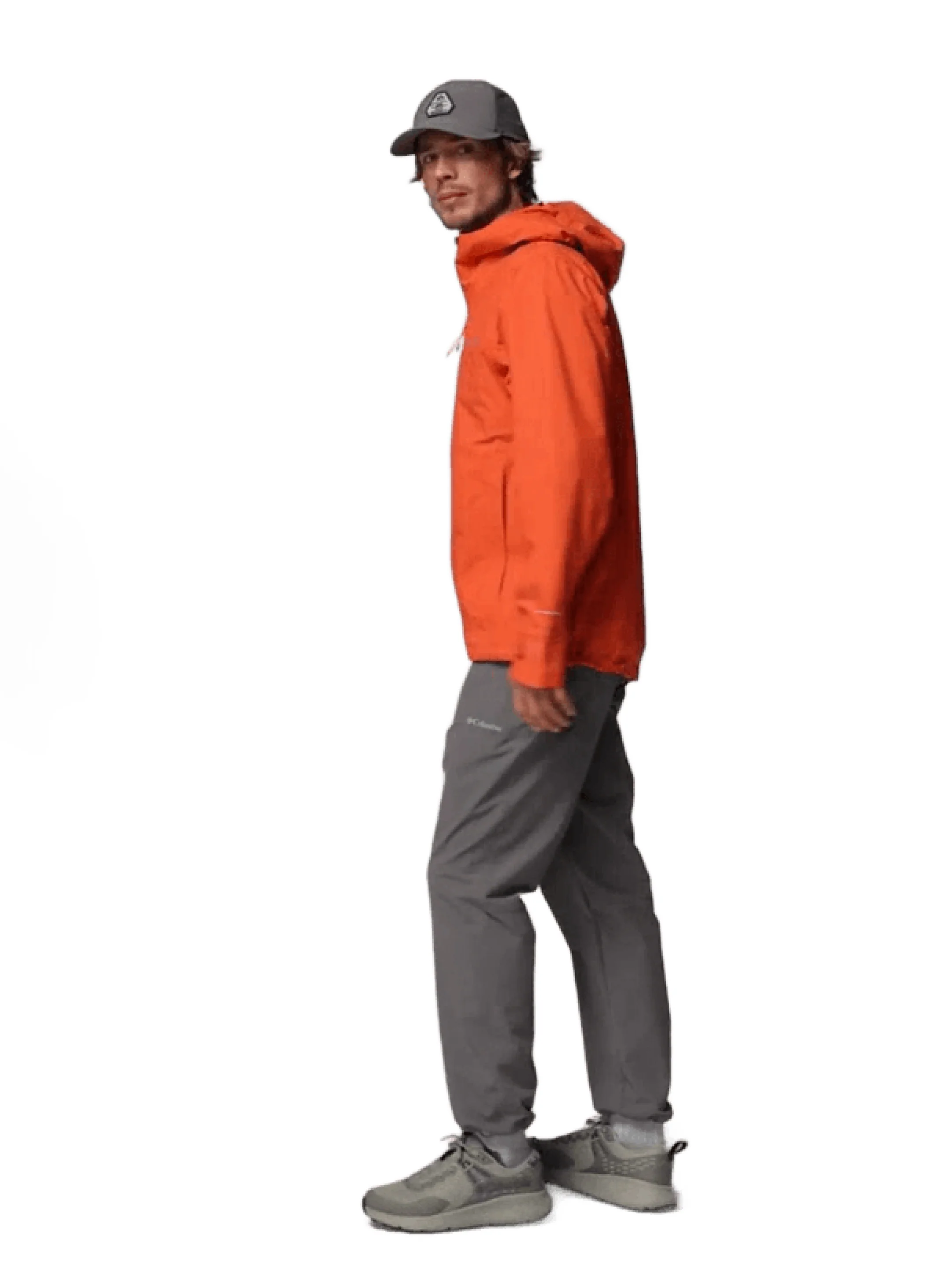 Columbia Men Orange Omni-Tech Trailborne 2.5L Shell Rain Jacket - Image 3