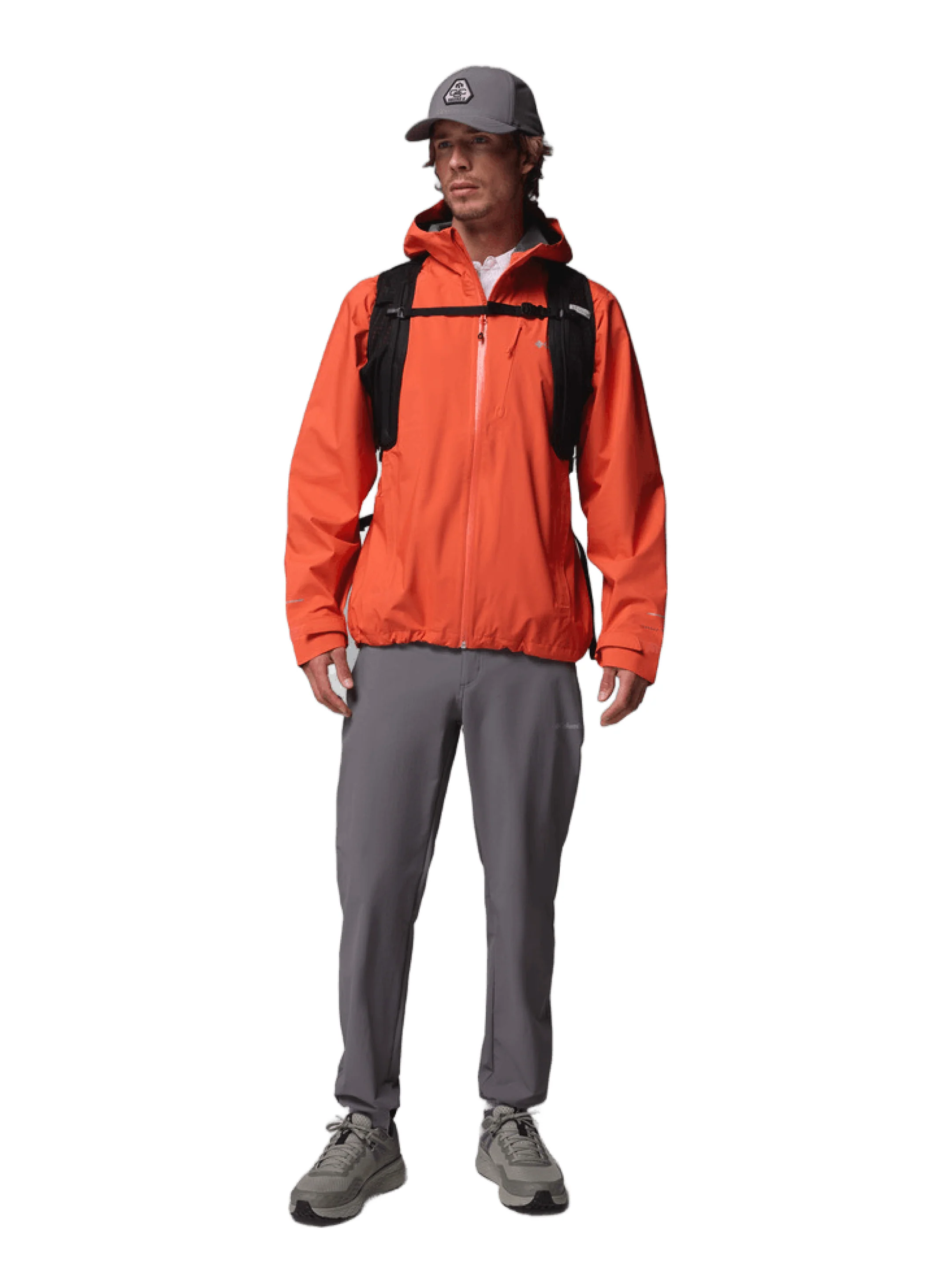 Columbia Men Orange Omni-Tech Trailborne 2.5L Shell Rain Jacket - Image 5