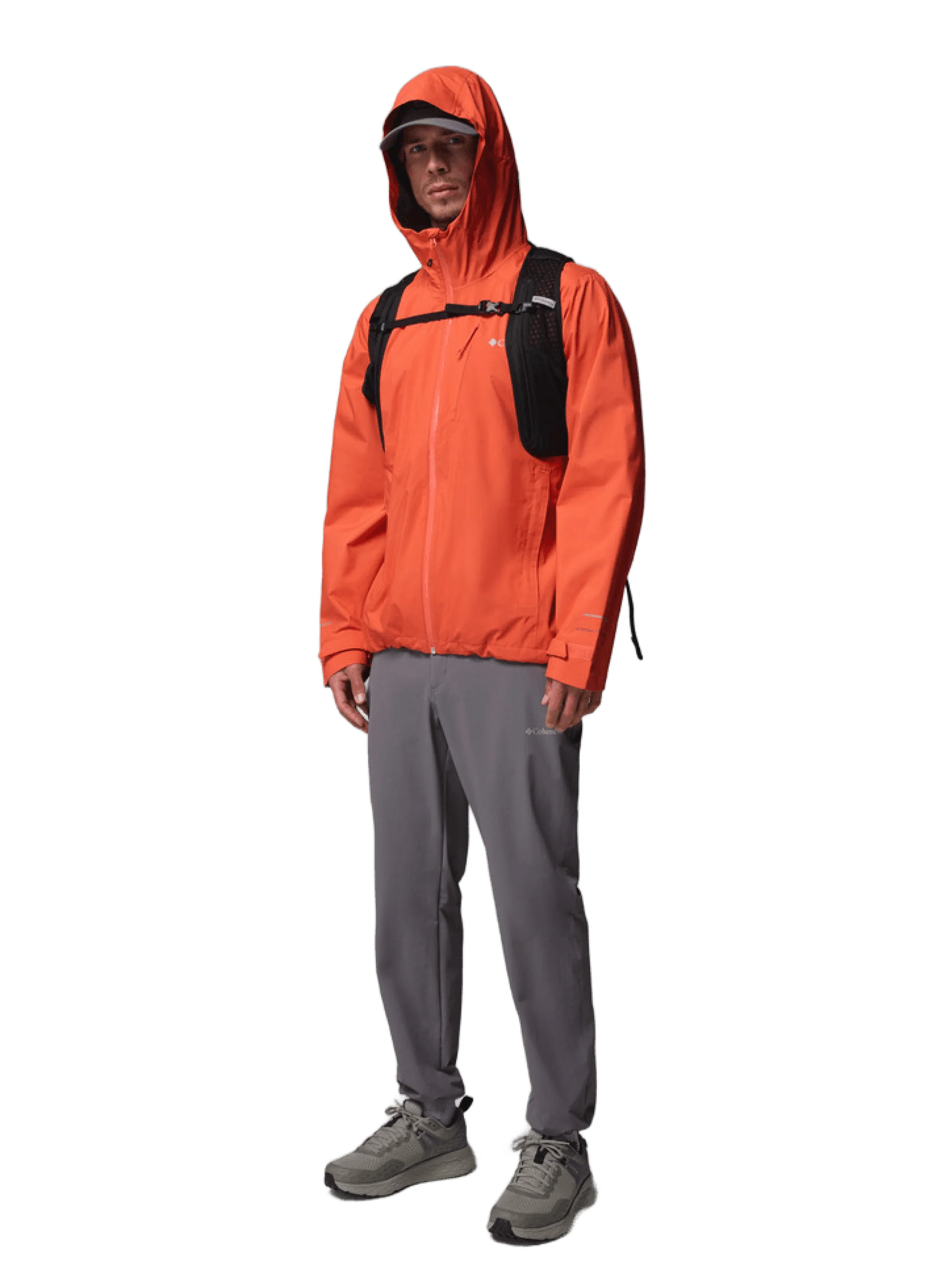 Columbia Men Orange Omni-Tech Trailborne 2.5L Shell Rain Jacket - Image 6