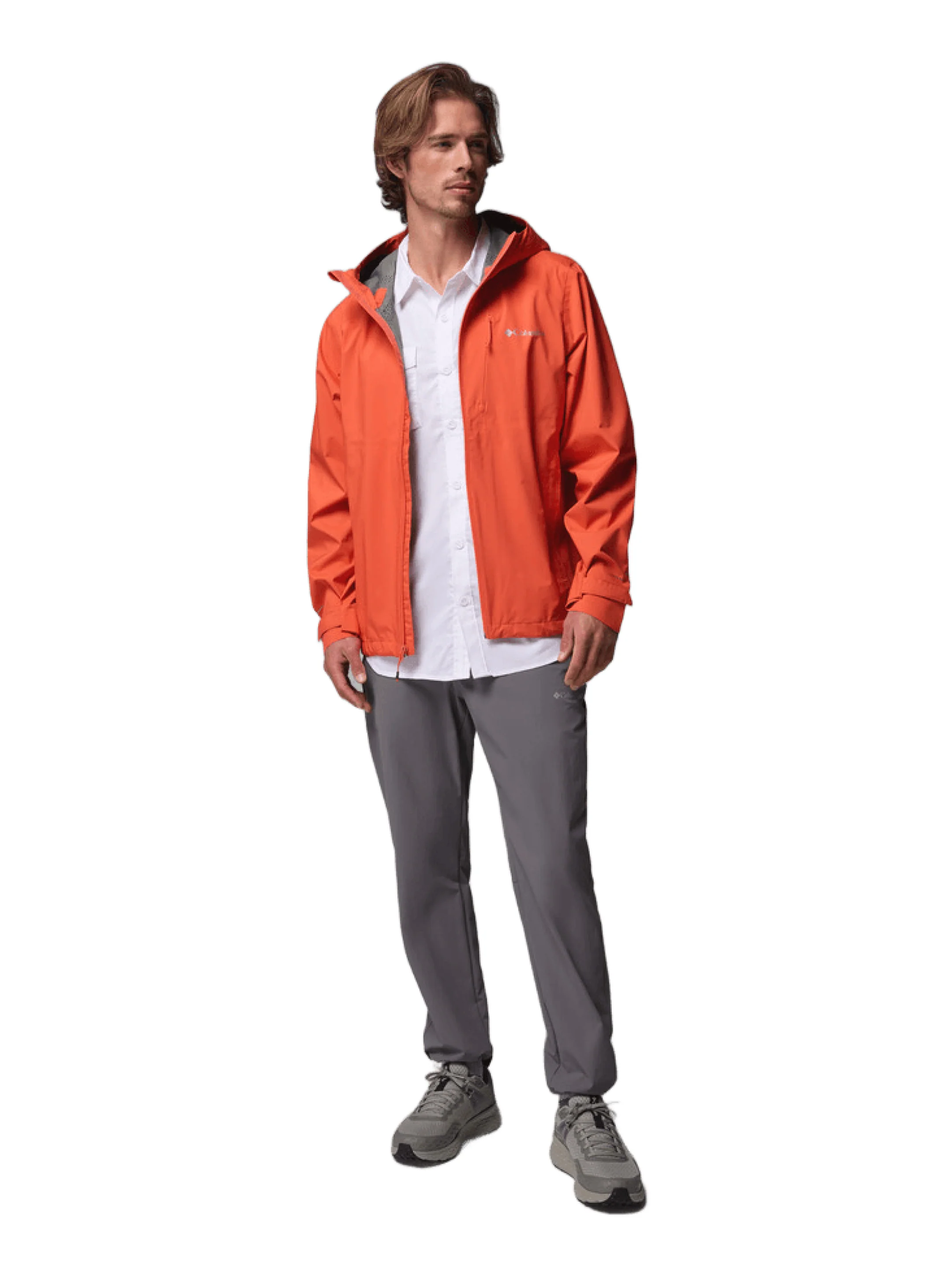 Columbia Men Orange Omni-Tech Trailborne 2.5L Shell Rain Jacket - Image 7