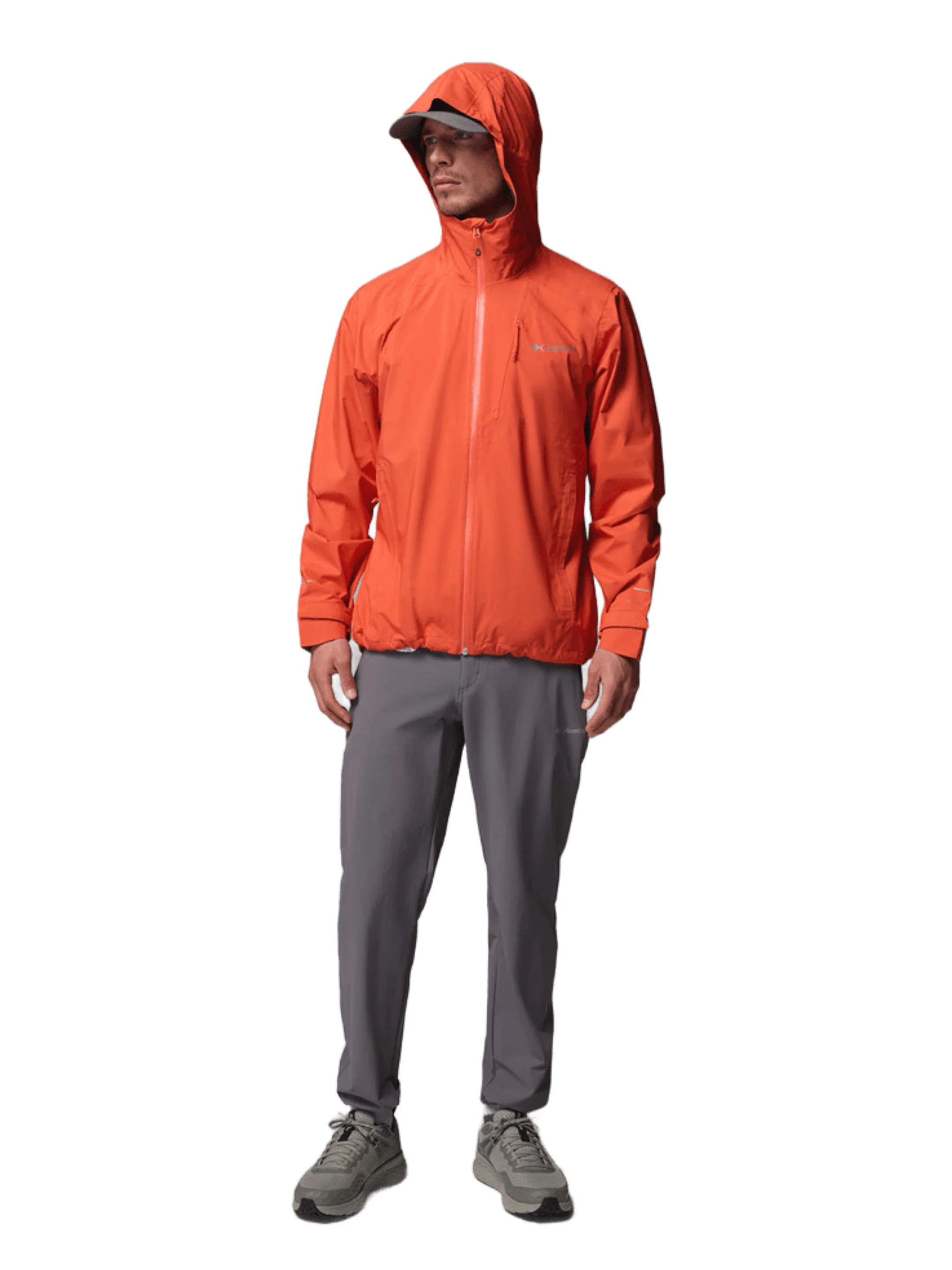 Columbia Men Orange Omni-Tech Trailborne 2.5L Shell Rain Jacket - Image 8
