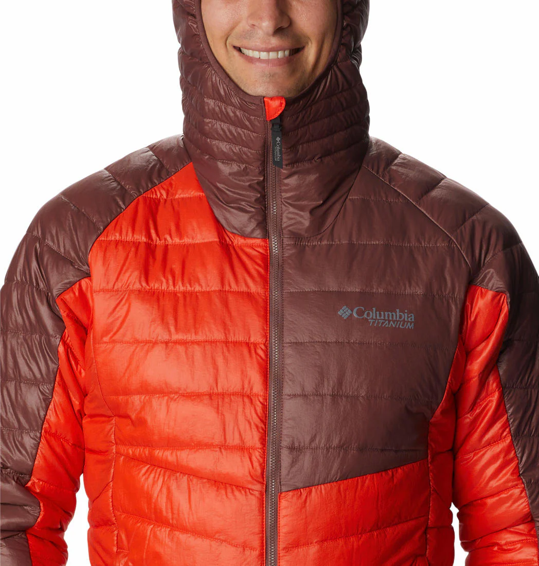 Columbia Men Orange Platinum Peak Hooded Jacket - Image 3