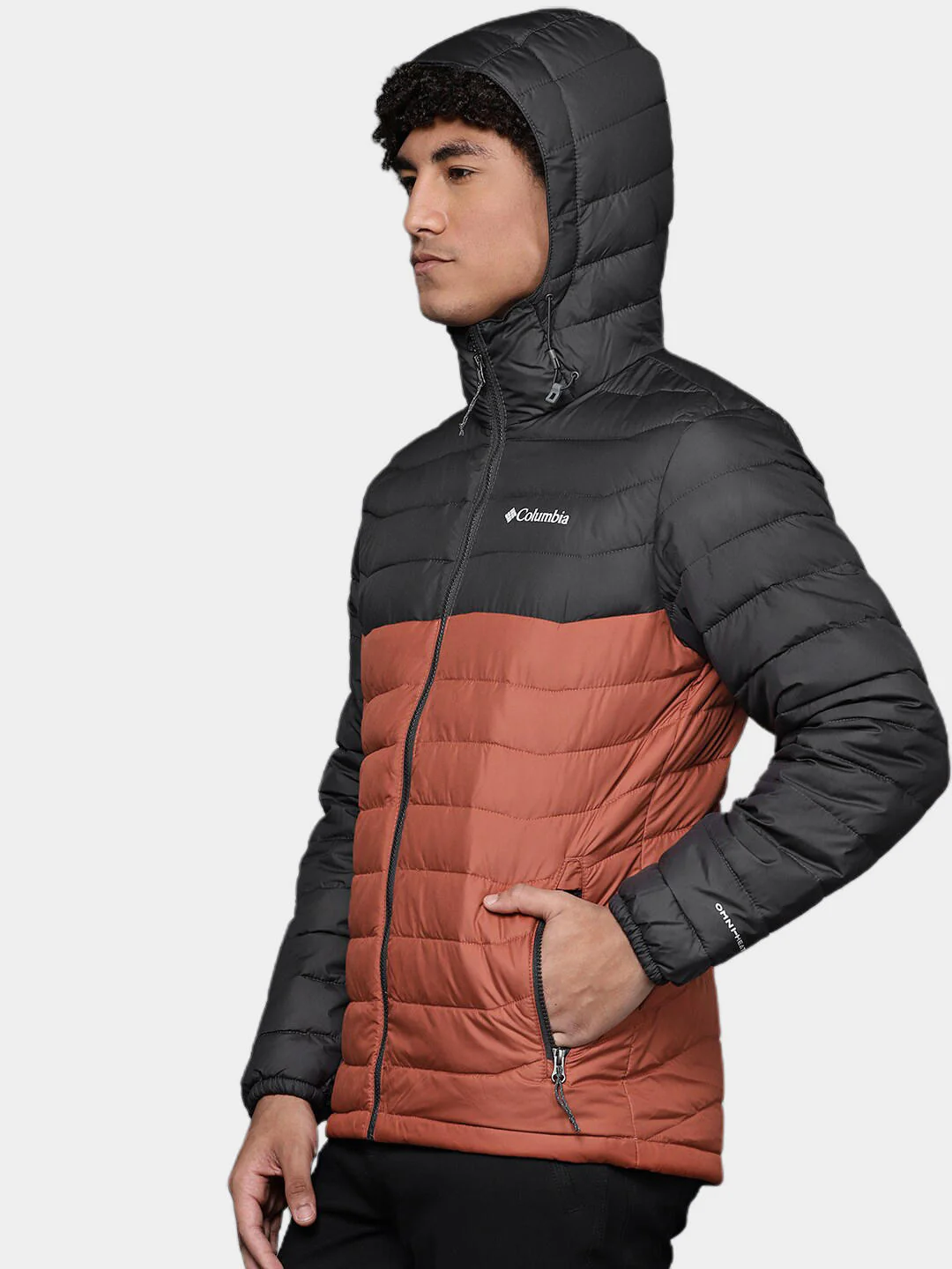 Columbia Men Orange Powder Lite Hooded Jacket - Image 11