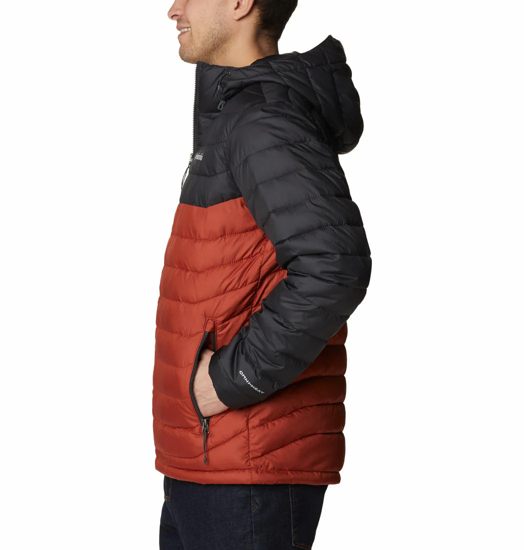 Columbia Men Orange Powder Lite Hooded Jacket - Image 2