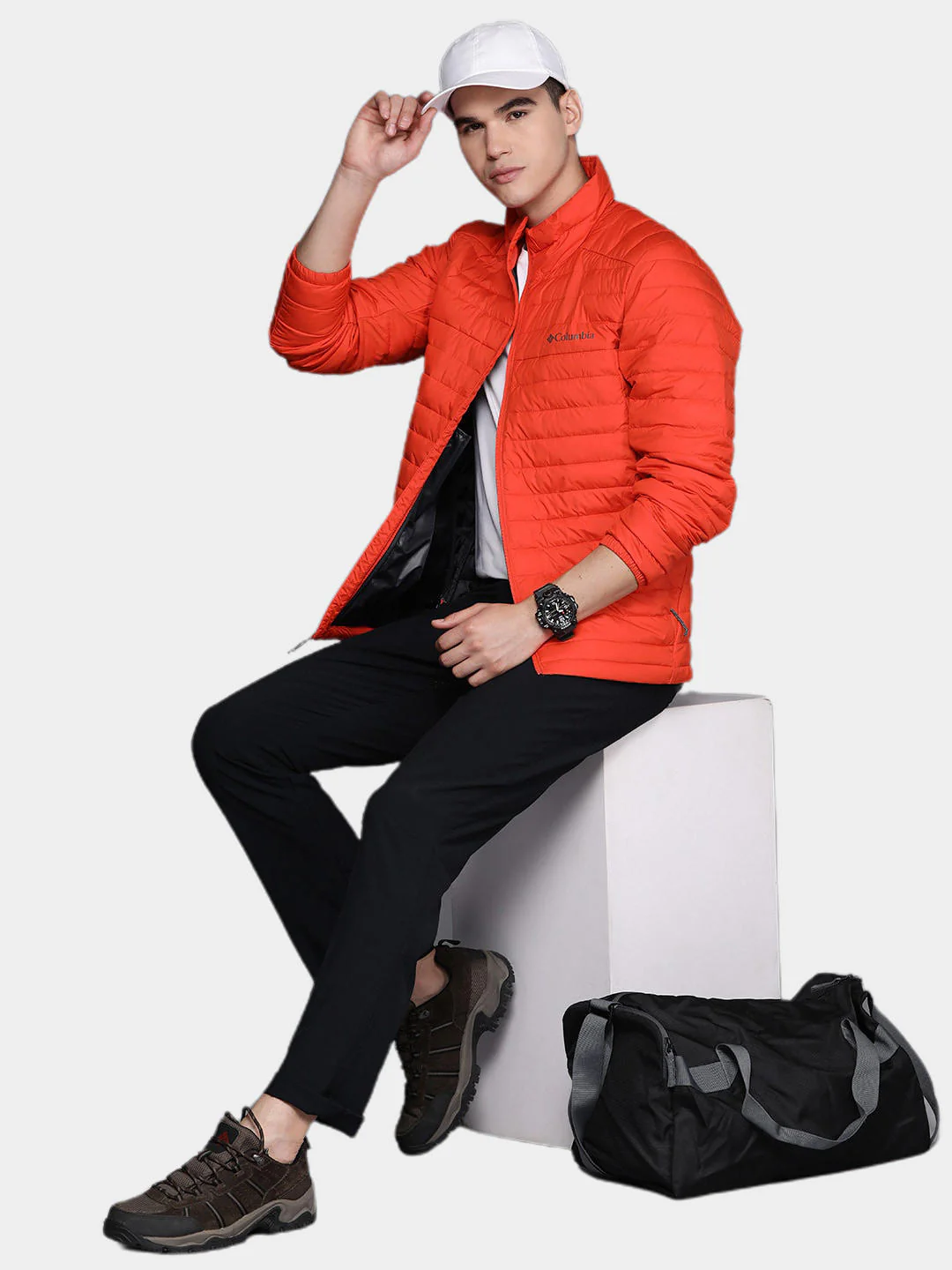Columbia Men Orange Silver Falls Jacket - Image 13