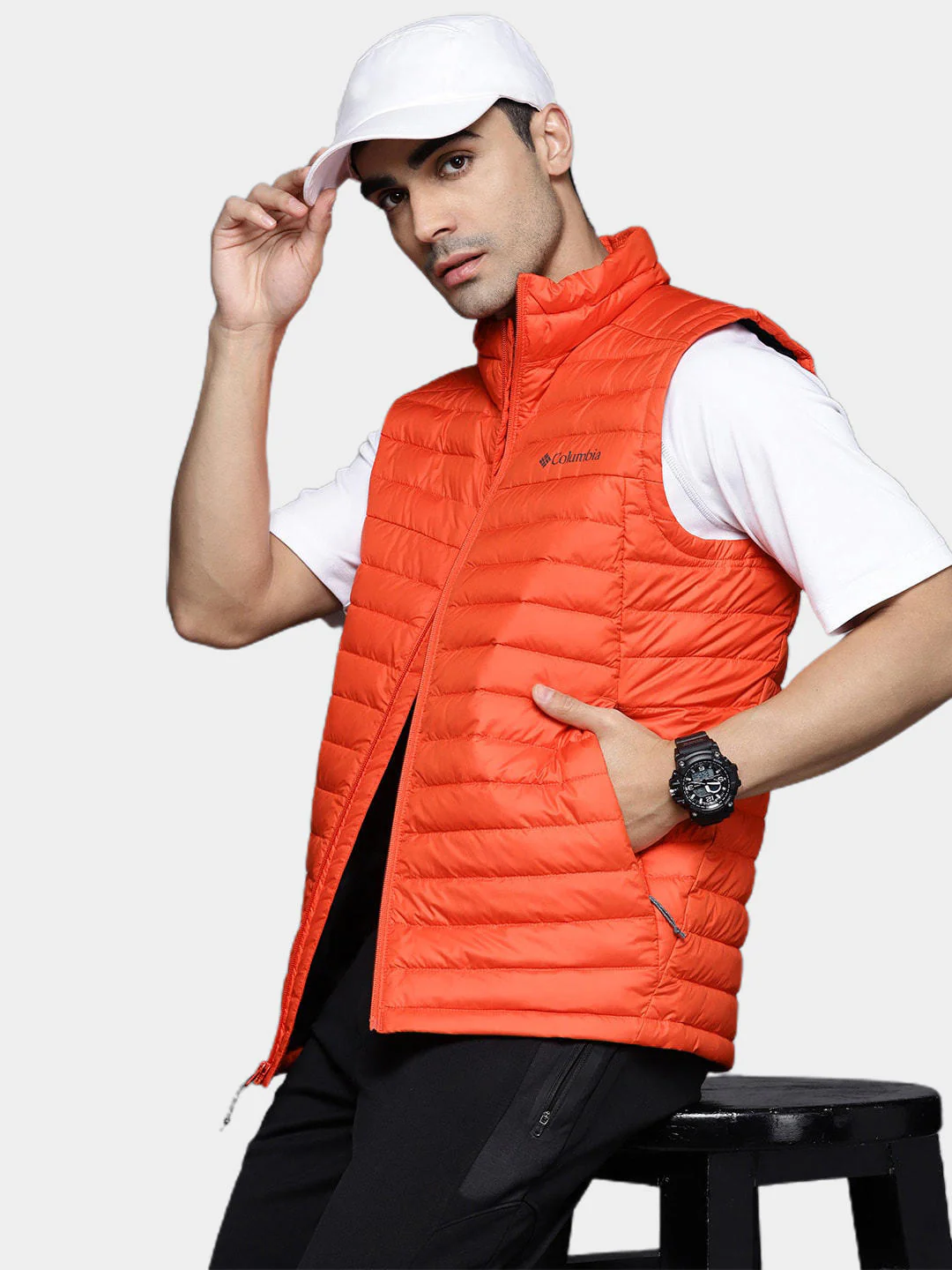 Columbia Men Orange Silver Falls Vest - Image 13