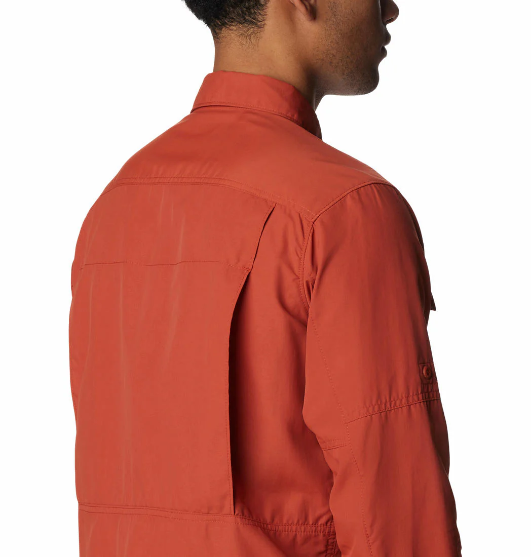 Columbia Men Orange Silver Ridge2.0 Long Sleeve Shirt (Sun Protection) - Image 3