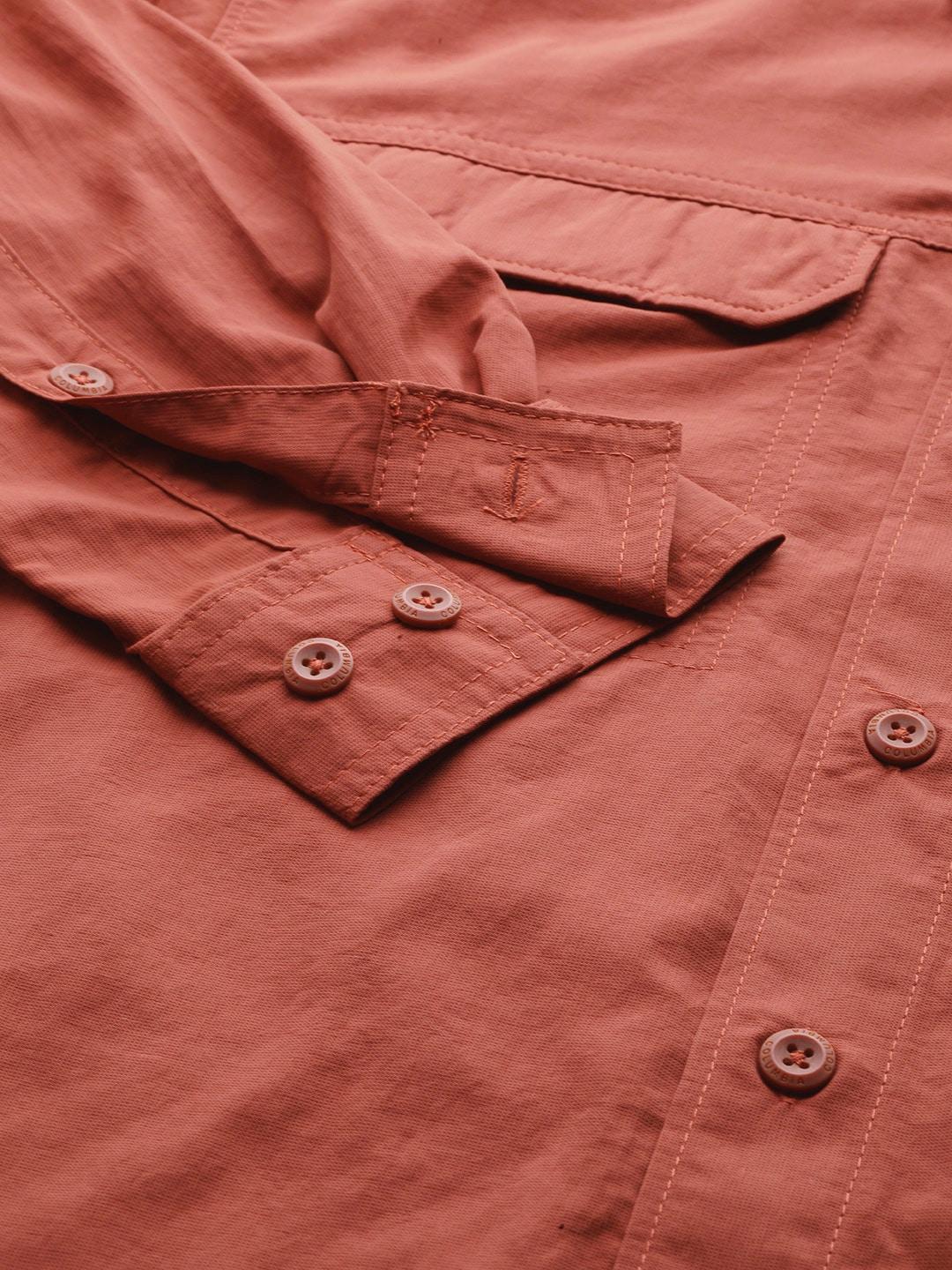 Columbia Men Orange Silver Ridge2.0 Long Sleeve Shirt (Sun Protection) - Image 5