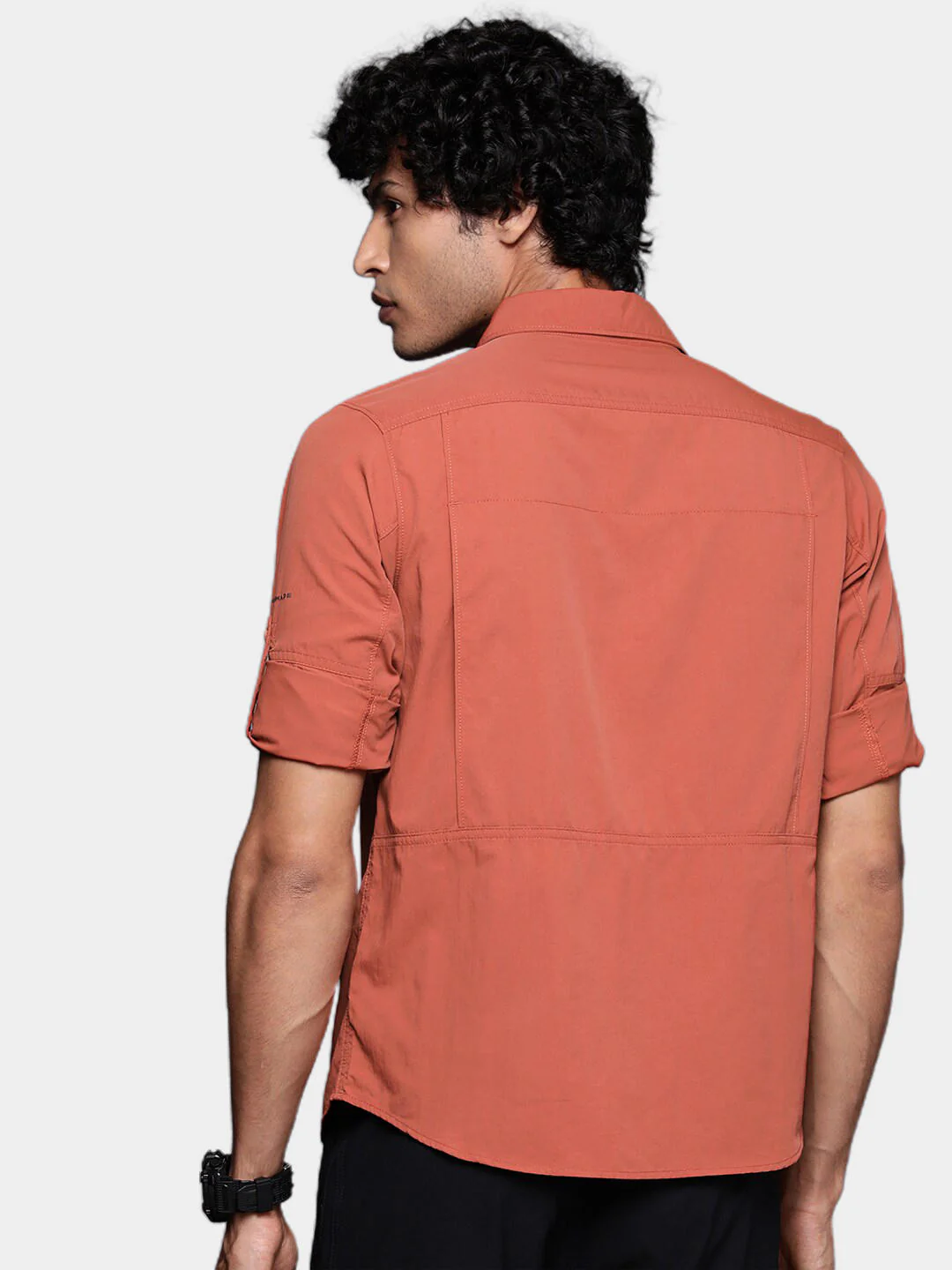 Columbia Men Orange Silver Ridge2.0 Long Sleeve Shirt (Sun Protection) - Image 7