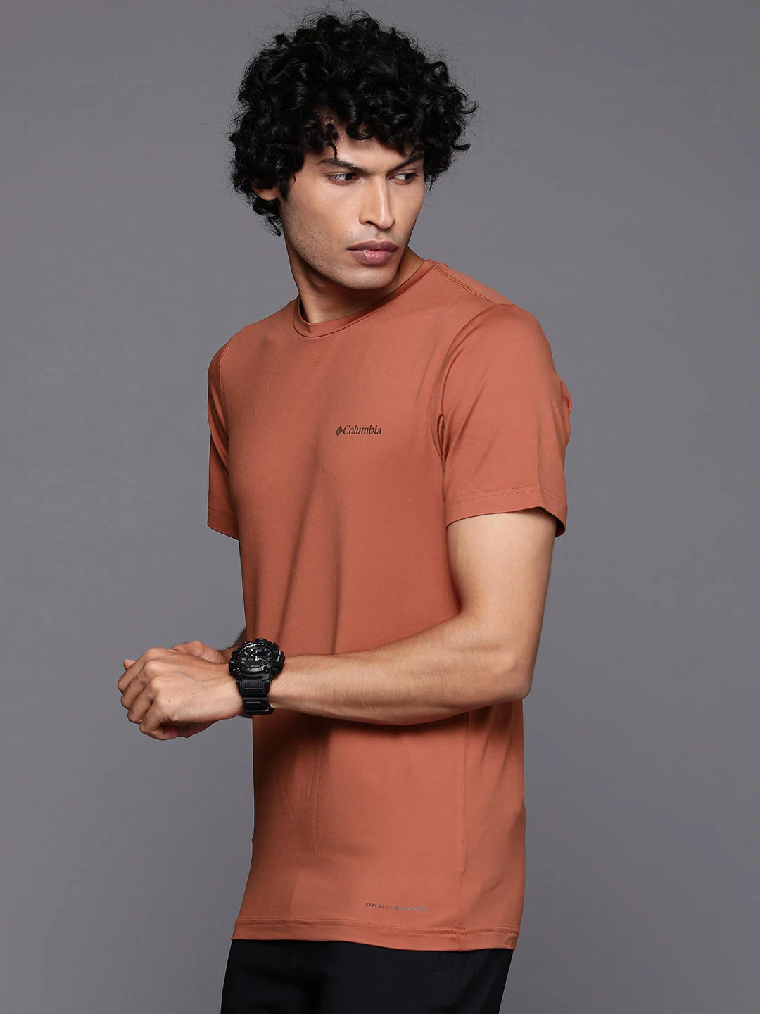 Columbia Men Orange Tech Trail Graphic Tee (Sun Protection) - Image 3