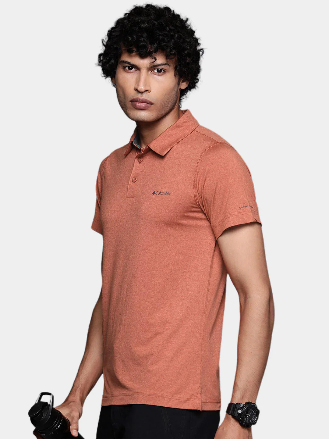 Columbia Men Orange Tech Trail Polo (Sun Protection) - Image 5