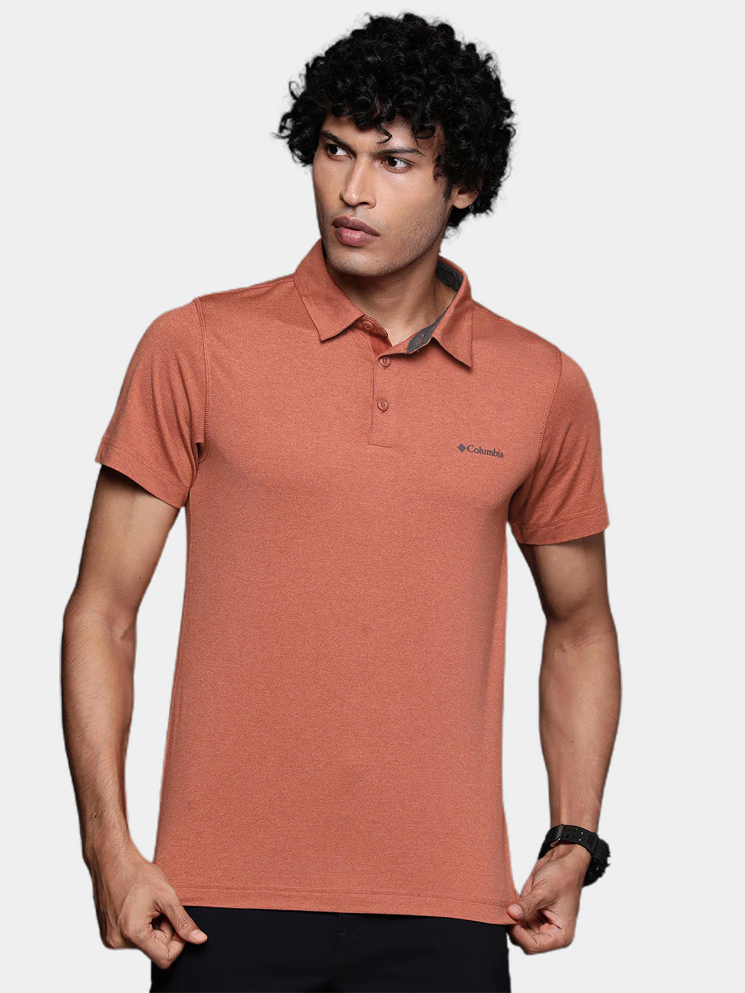 Columbia Men Orange Tech Trail Polo (Sun Protection) - Image 6