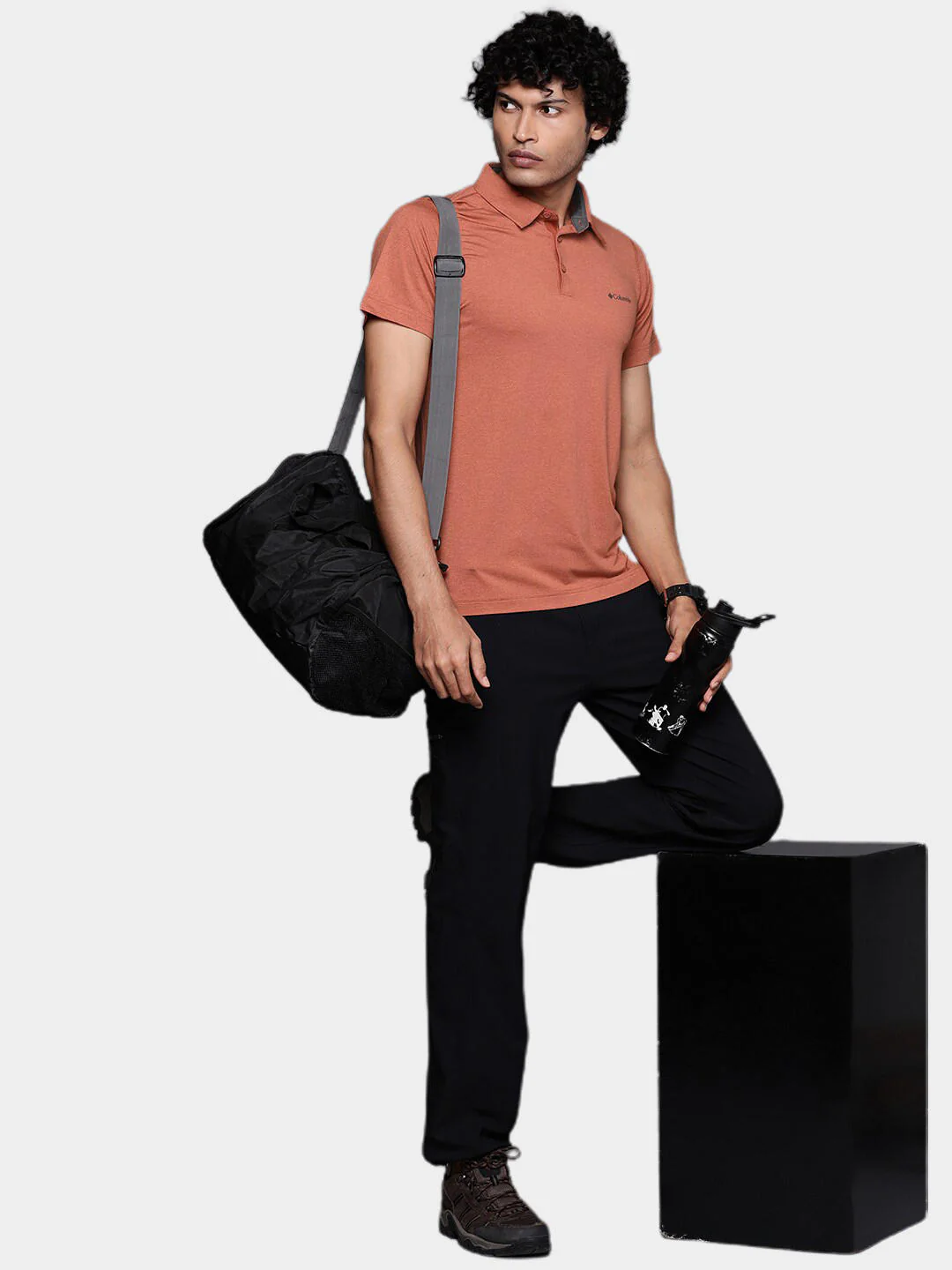 Columbia Men Orange Tech Trail Polo (Sun Protection) - Image 7