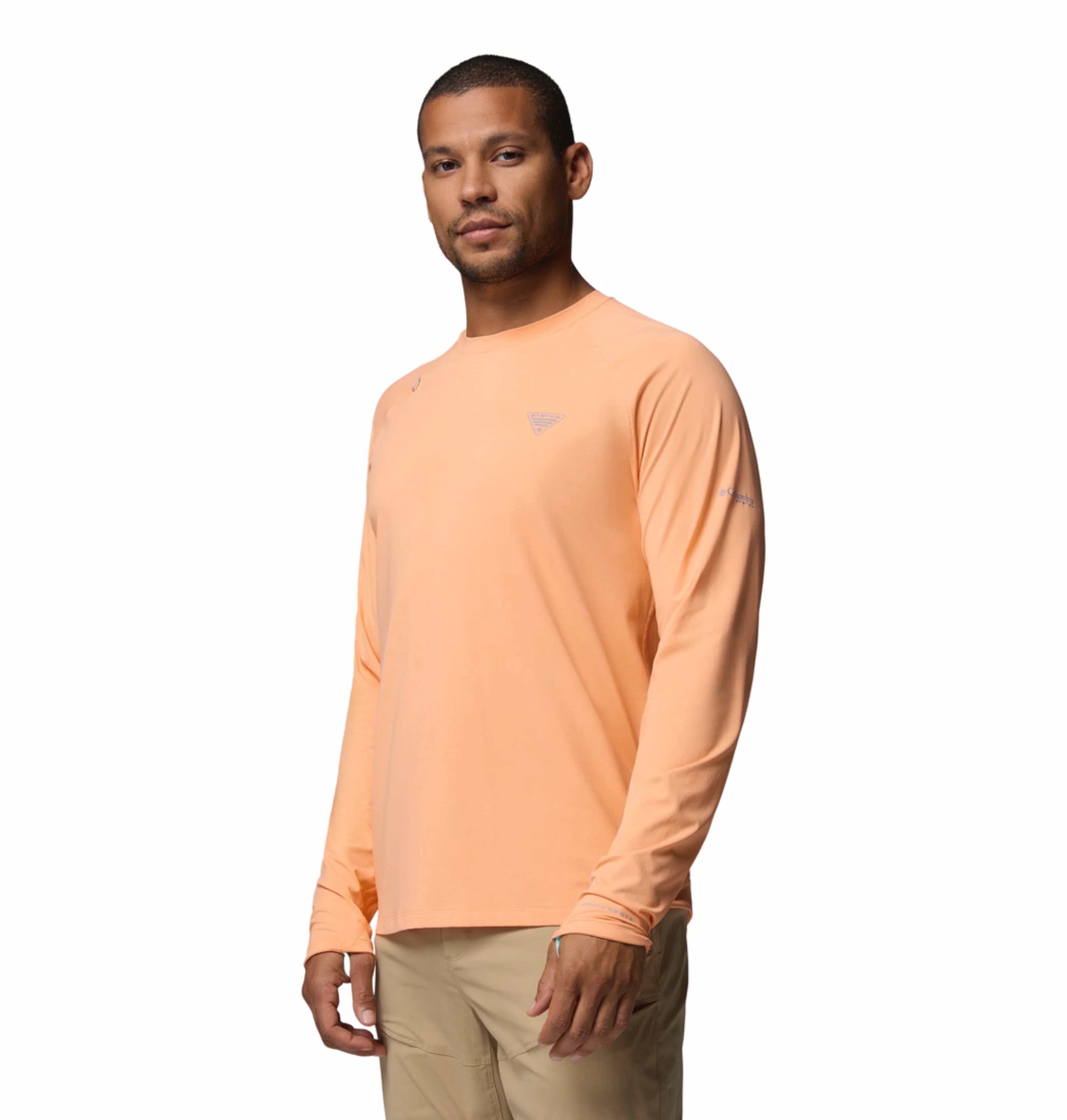 Columbia Men Peach Omni-Freeze Wild Cast Sun Tshirt - Image 5
