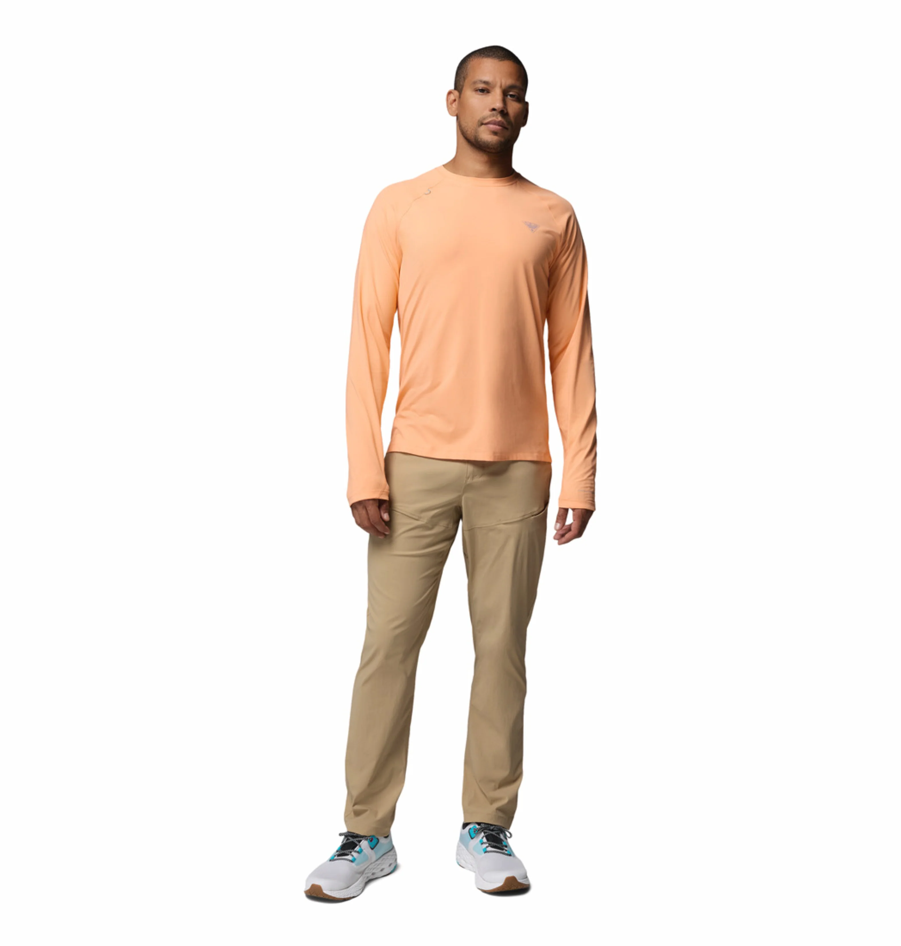 Columbia Men Peach Omni-Freeze Wild Cast Sun Tshirt - Image 6