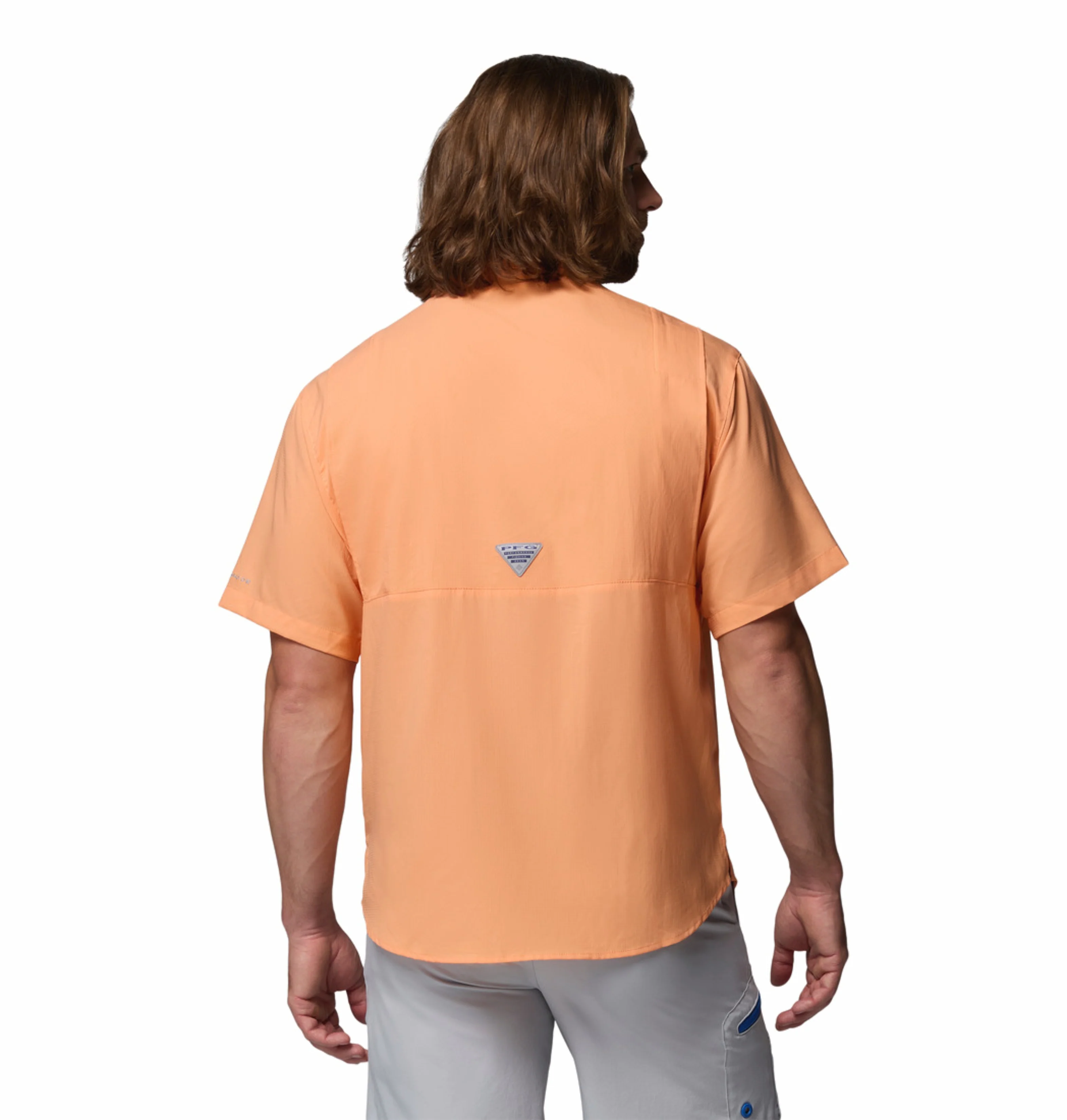 Columbia Men Peach Omni-Shade Tamiami II Short Sleeve Shirt - Image 4