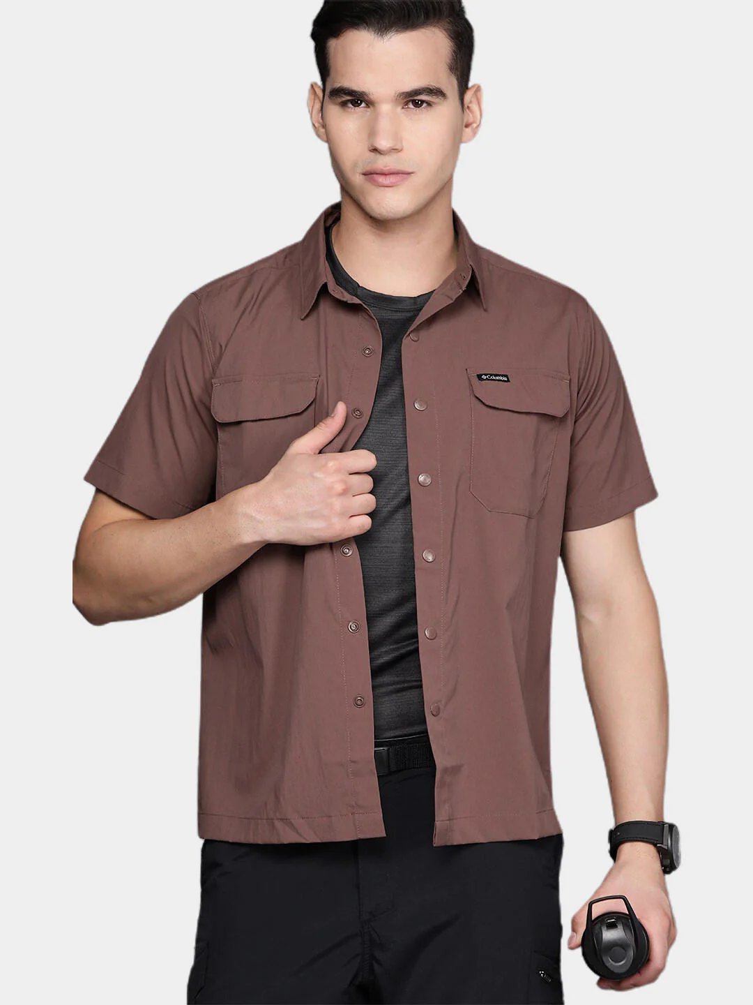 Columbia Men Brown Canyon Gate Utility Short Sleeve - Image 10