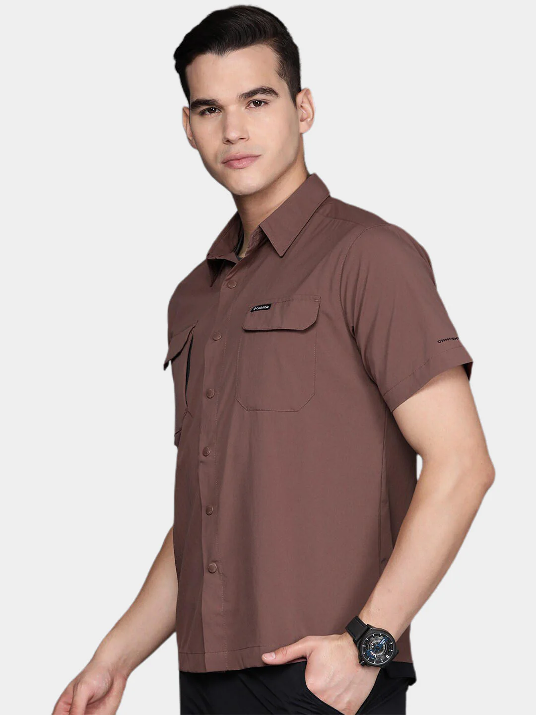 Columbia Men Brown Canyon Gate Utility Short Sleeve - Image 12