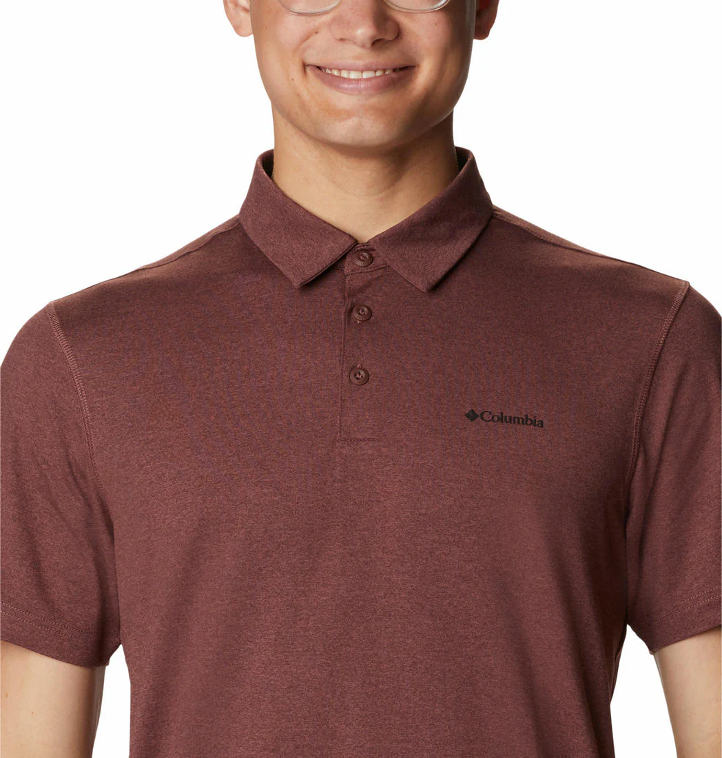 Columbia Men Brown Tech Trail Polo (Sun Protection) - Image 2