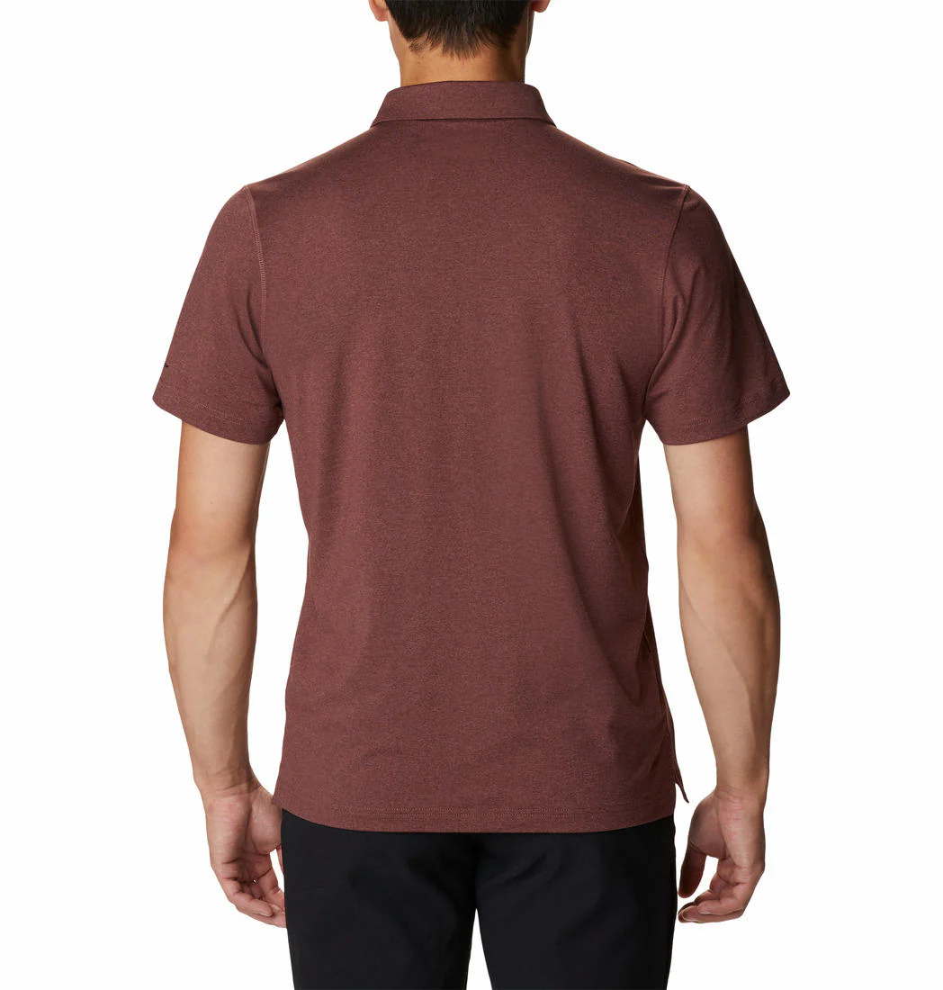 Columbia Men Brown Tech Trail Polo (Sun Protection) - Image 3