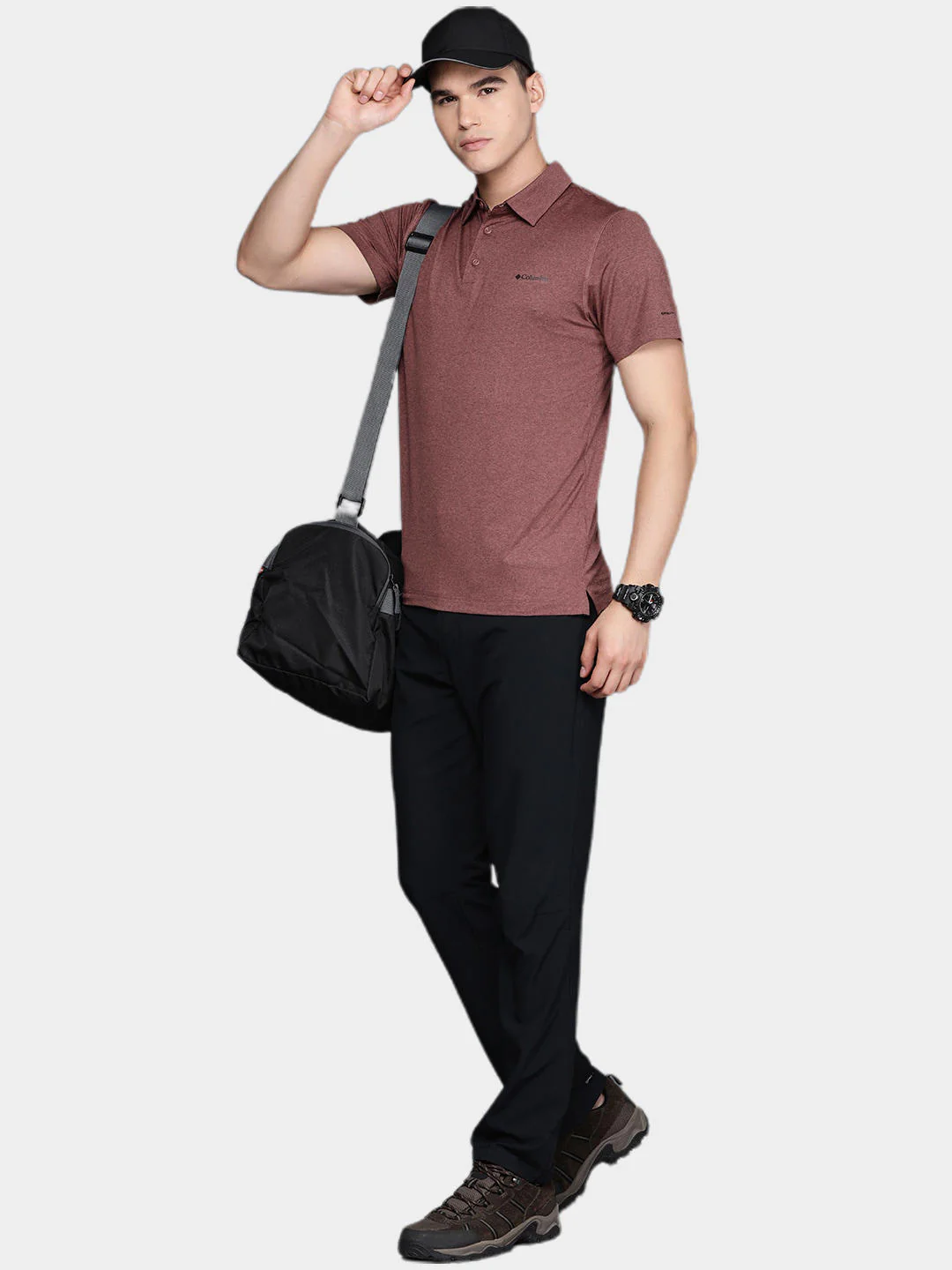 Columbia Men Brown Tech Trail Polo (Sun Protection) - Image 7