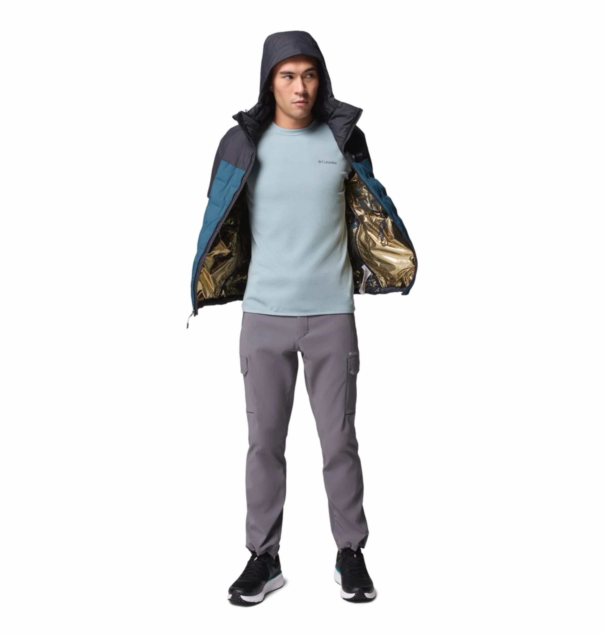 Columbia Men Teal HEAT SEAL Grand Trek III Down Jacket - Image 11