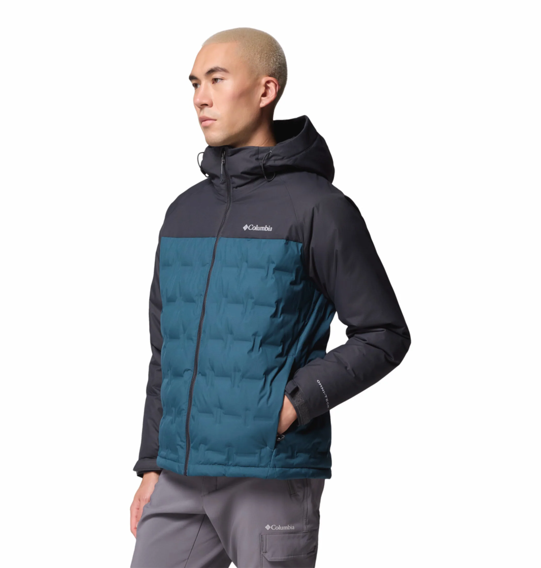 Columbia Men Teal HEAT SEAL Grand Trek III Down Jacket - Image 5