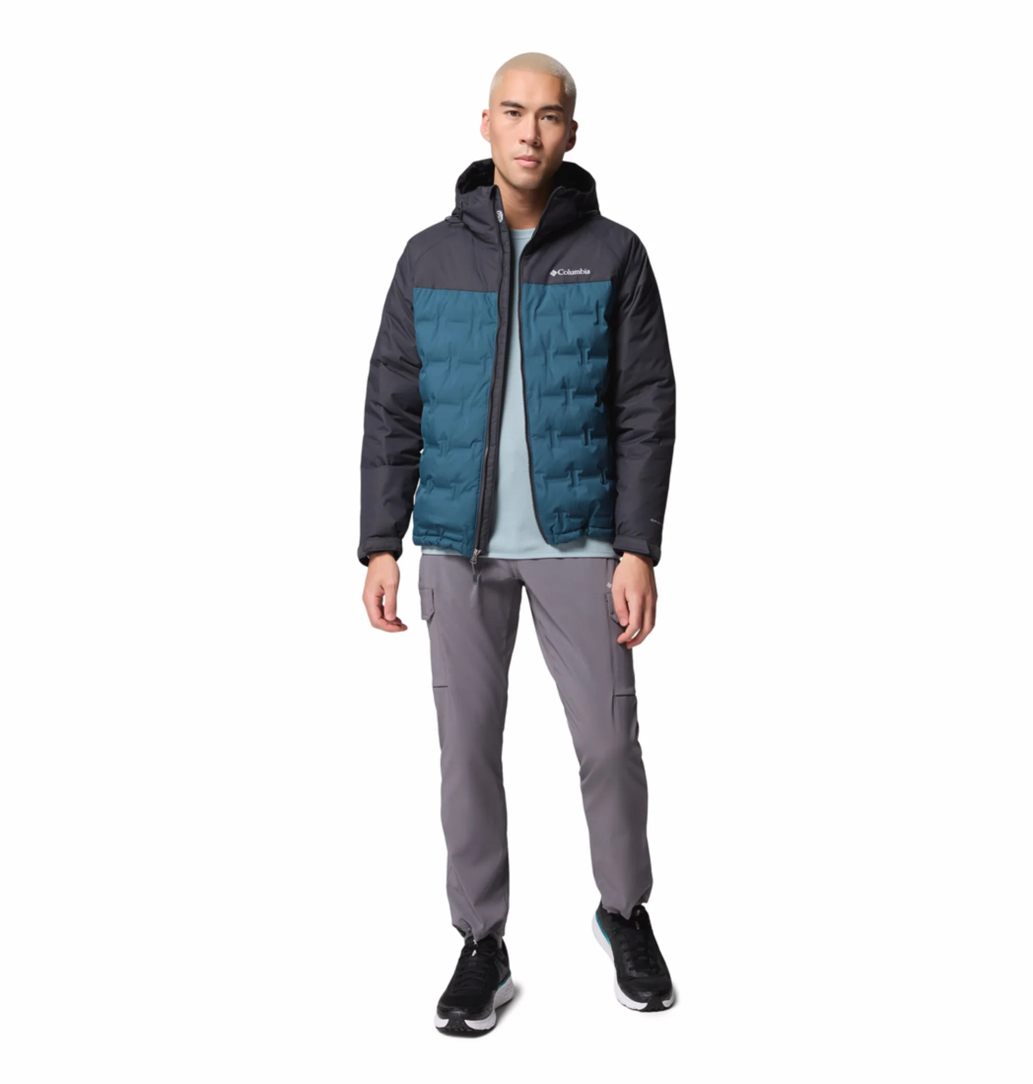 Columbia Men Teal HEAT SEAL Grand Trek III Down Jacket - Image 6