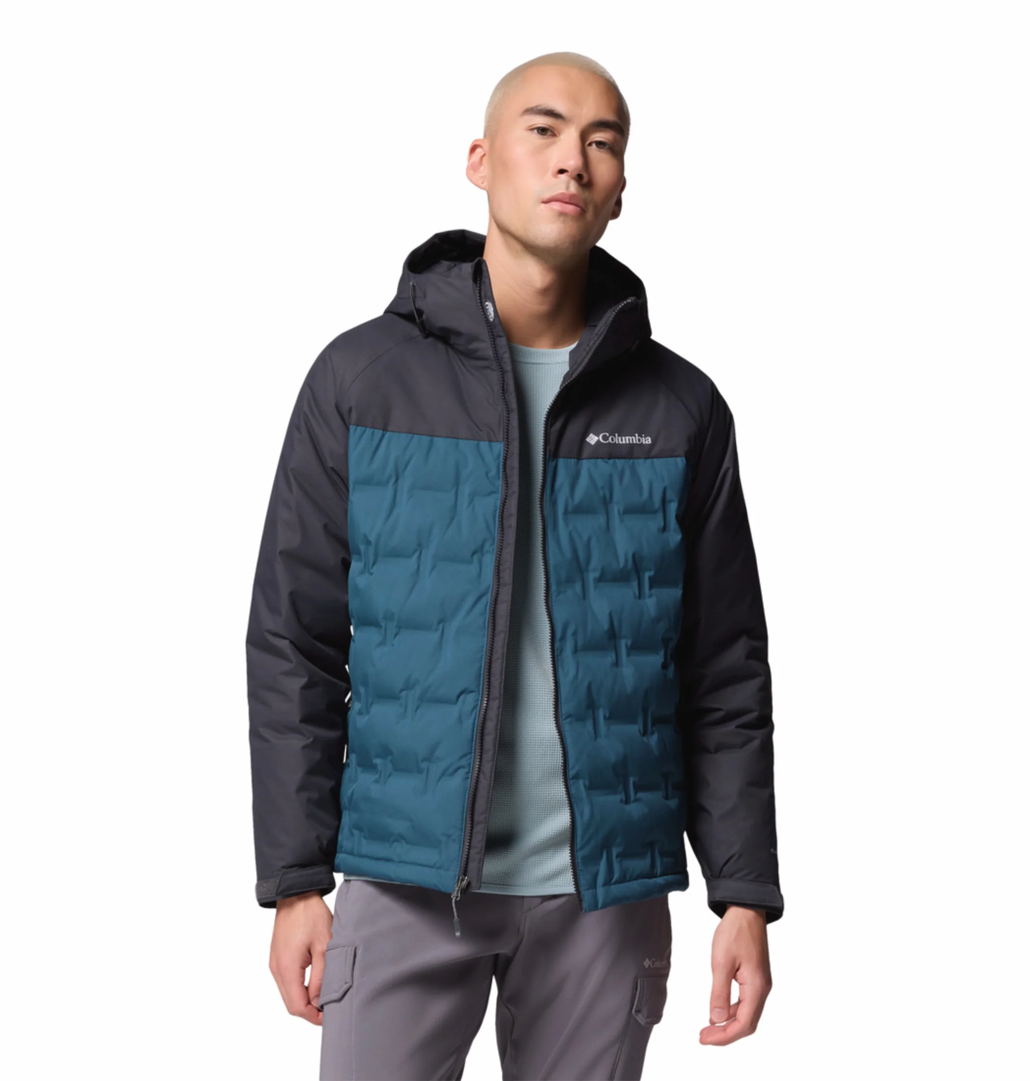 Columbia Men Teal HEAT SEAL Grand Trek III Down Jacket - Image 7