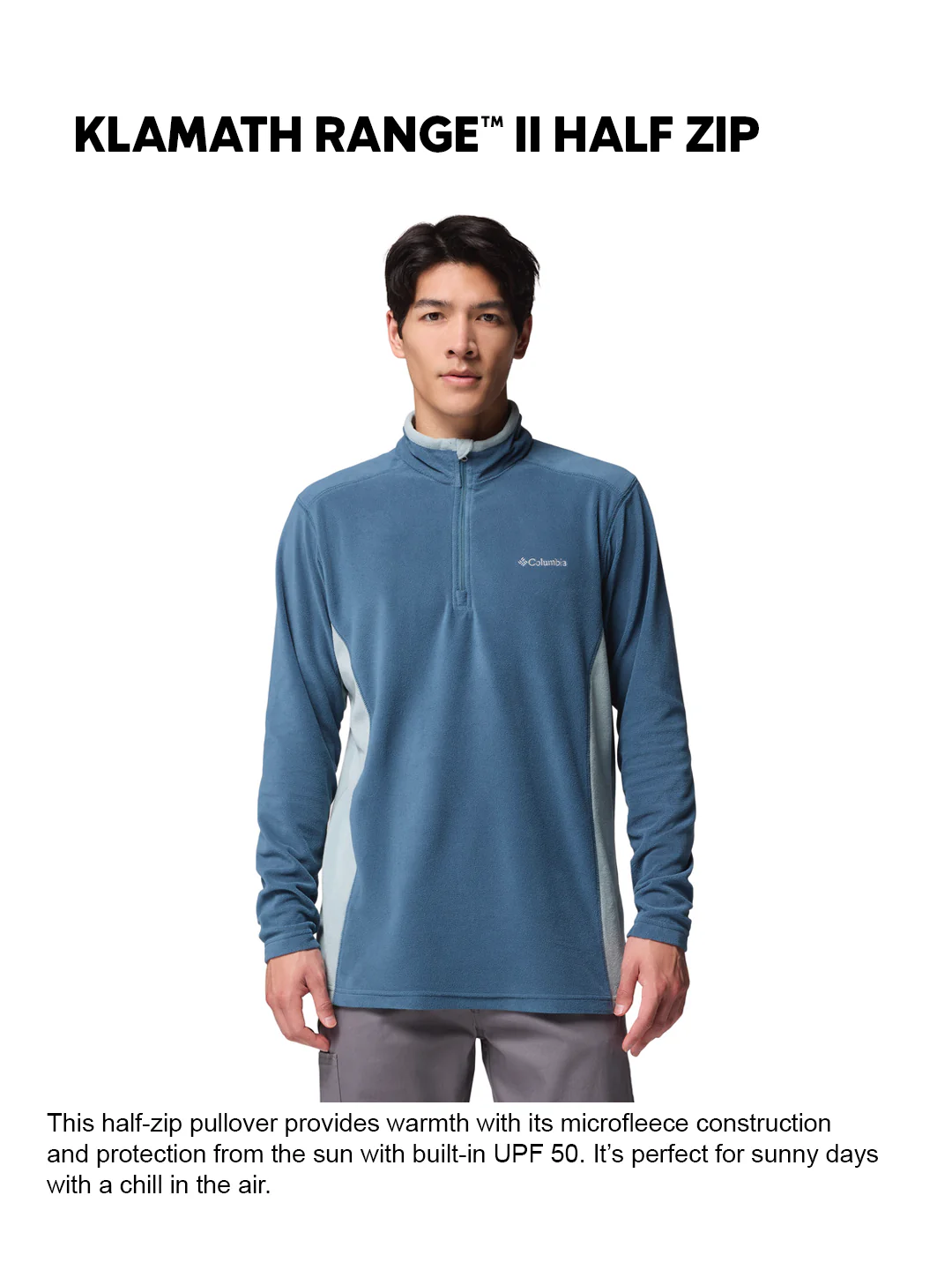 Columbia Men Teal Klamath Range II Pullover - Image 2