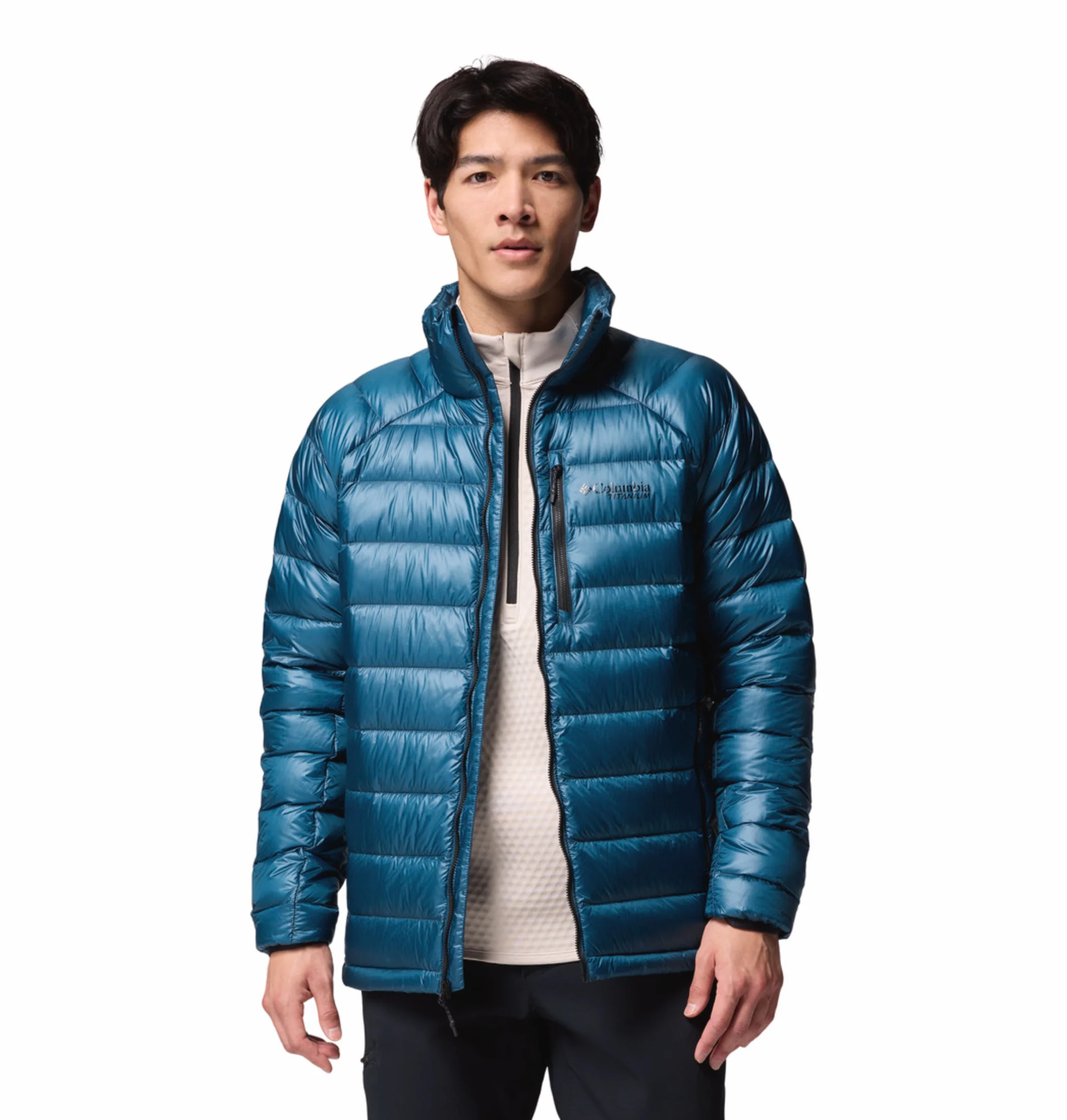 Columbia Men Teal OmniHeat Arctic Crest Down Jacket - Image 12