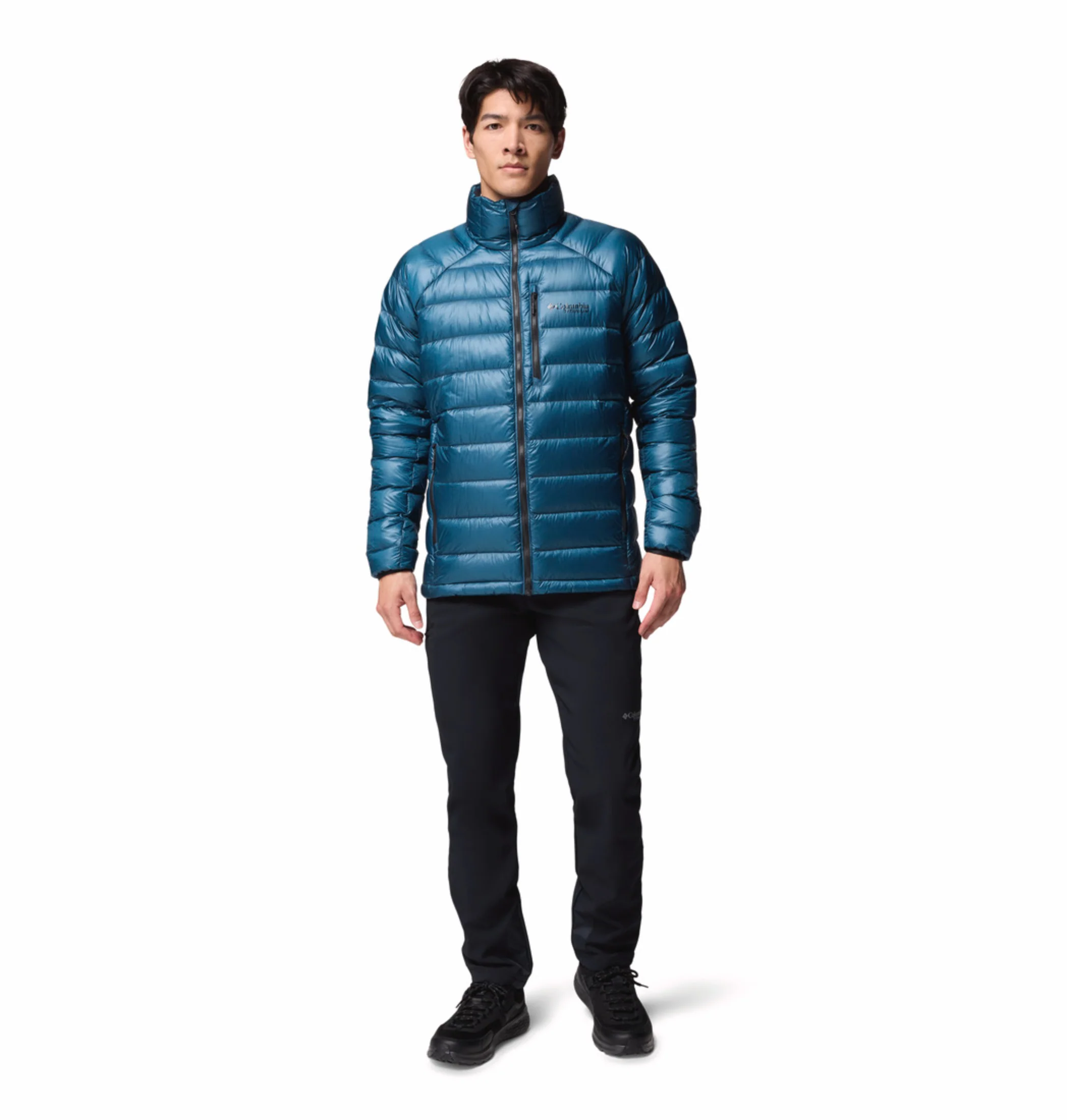 Columbia Men Teal OmniHeat Arctic Crest Down Jacket - Image 6