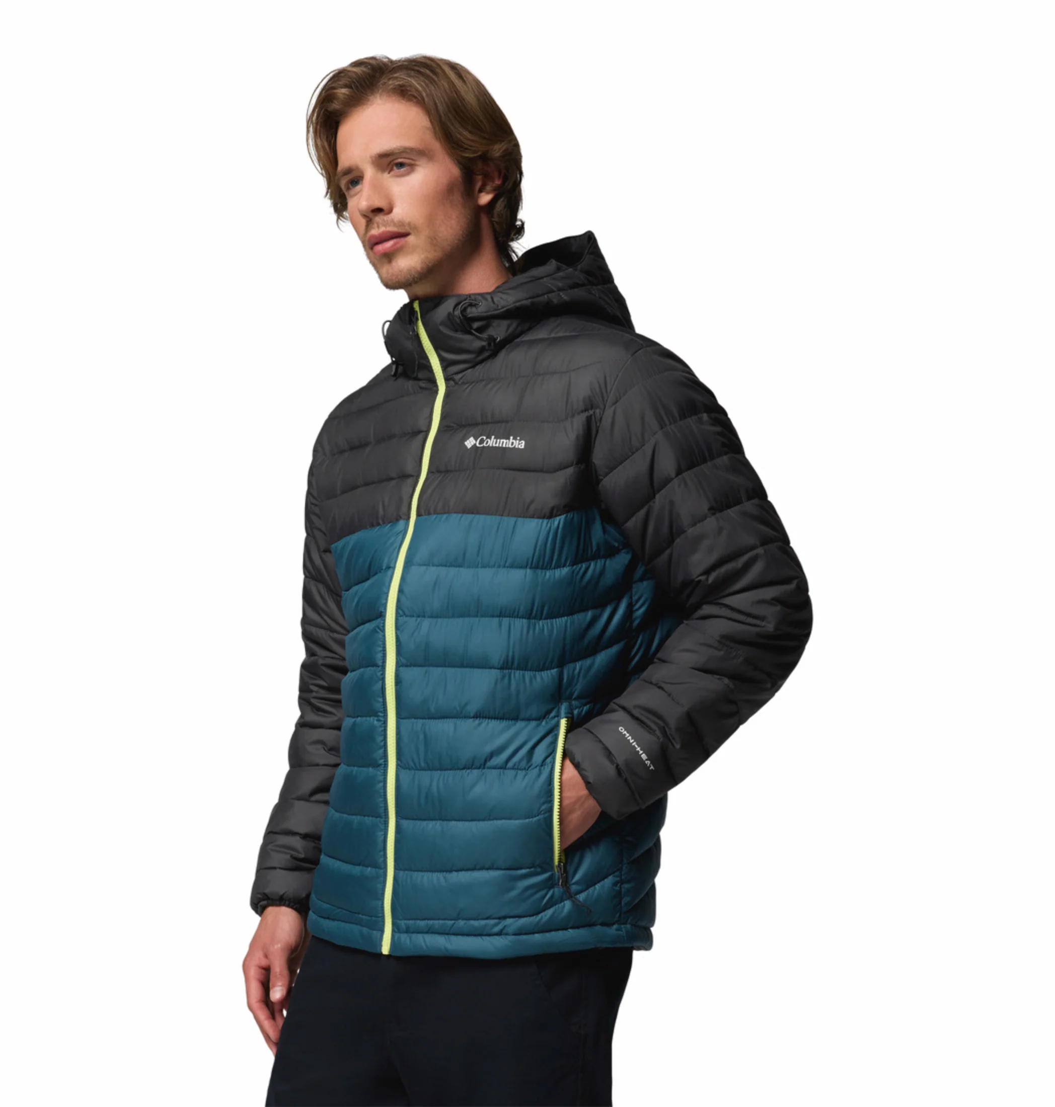Columbia Men Teal OmniHeat Reflective Powder Lite II Down Jacket - Image 5
