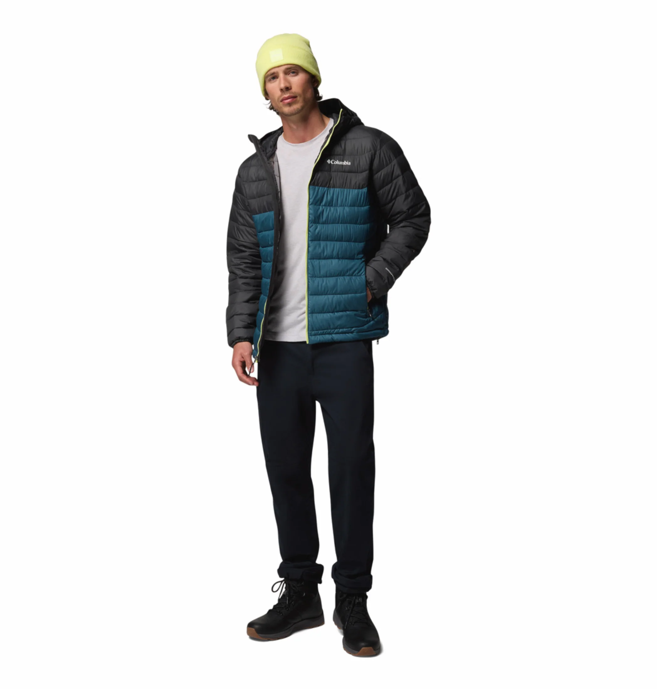 Columbia Men Teal OmniHeat Reflective Powder Lite II Down Jacket - Image 6