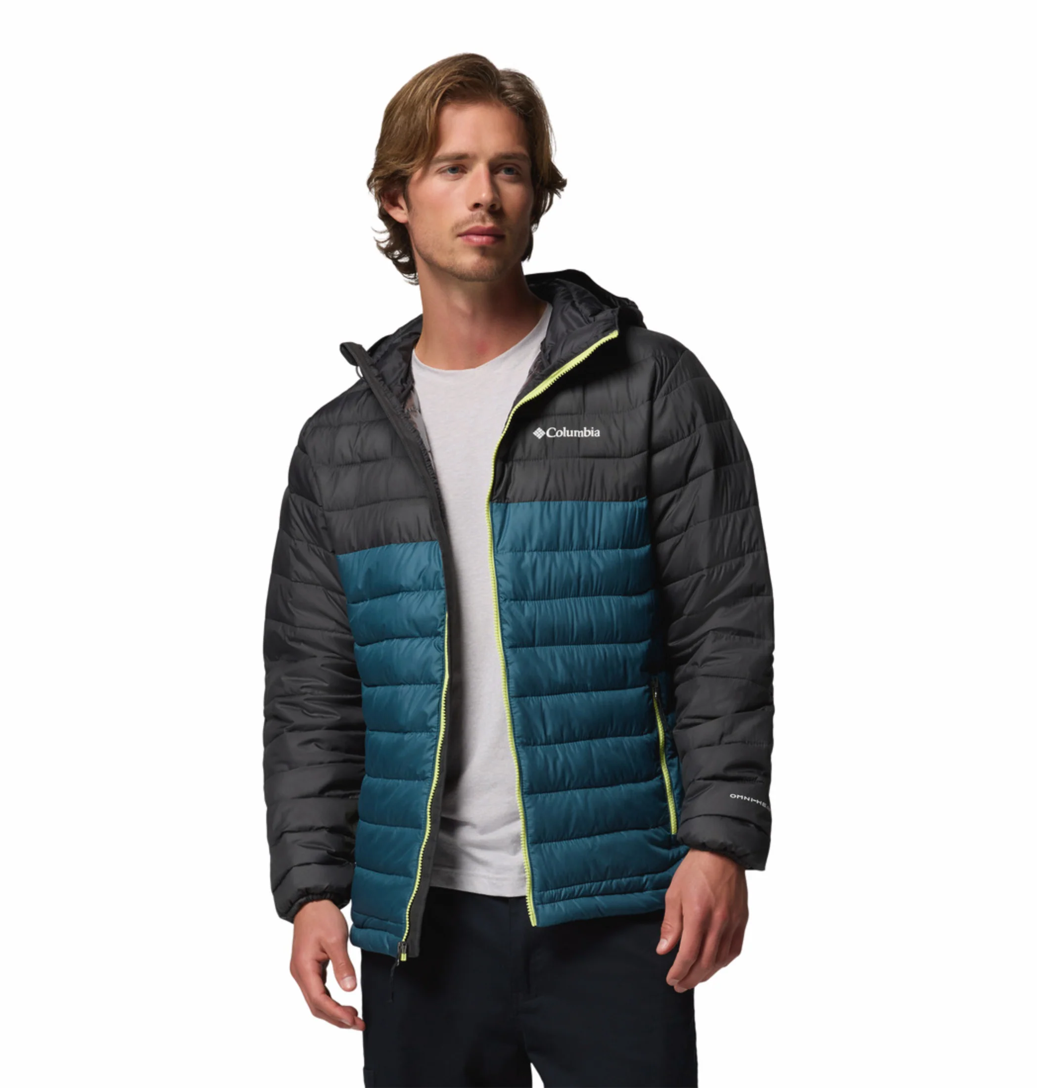 Columbia Men Teal OmniHeat Reflective Powder Lite II Down Jacket - Image 7