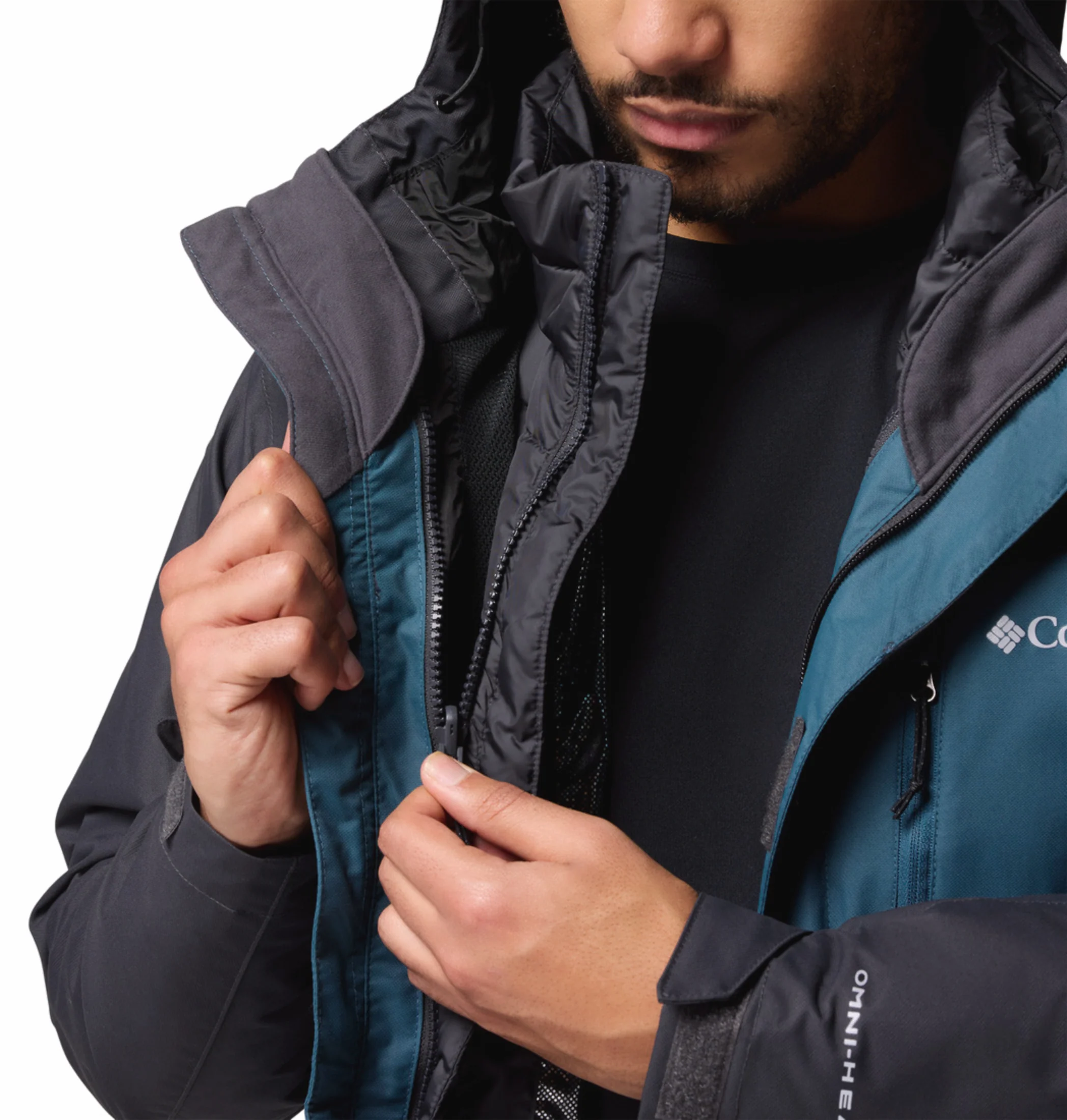 Columbia Men Teal OmniHeat Reflective Whirlibird V Interchangeable Jacket - Image 12