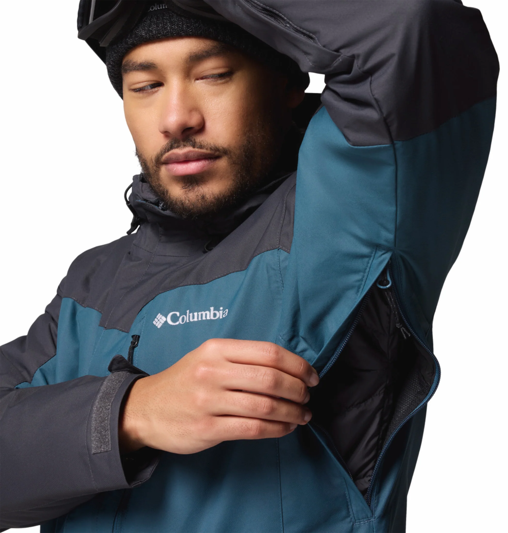 Columbia Men Teal OmniHeat Reflective Whirlibird V Interchangeable Jacket - Image 13