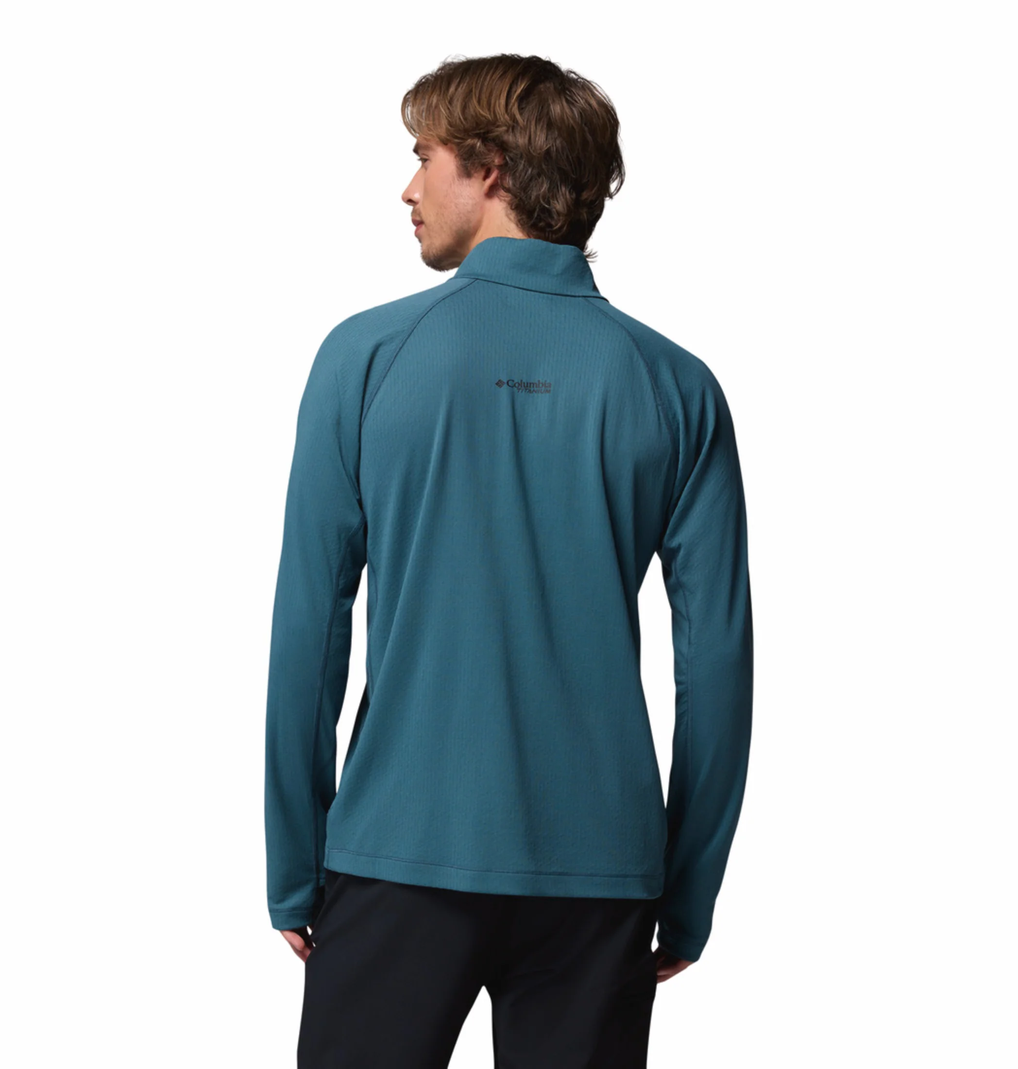 Columbia Men Teal OmniShade UPF 50 DriVenture Sweatshirt - Image 4